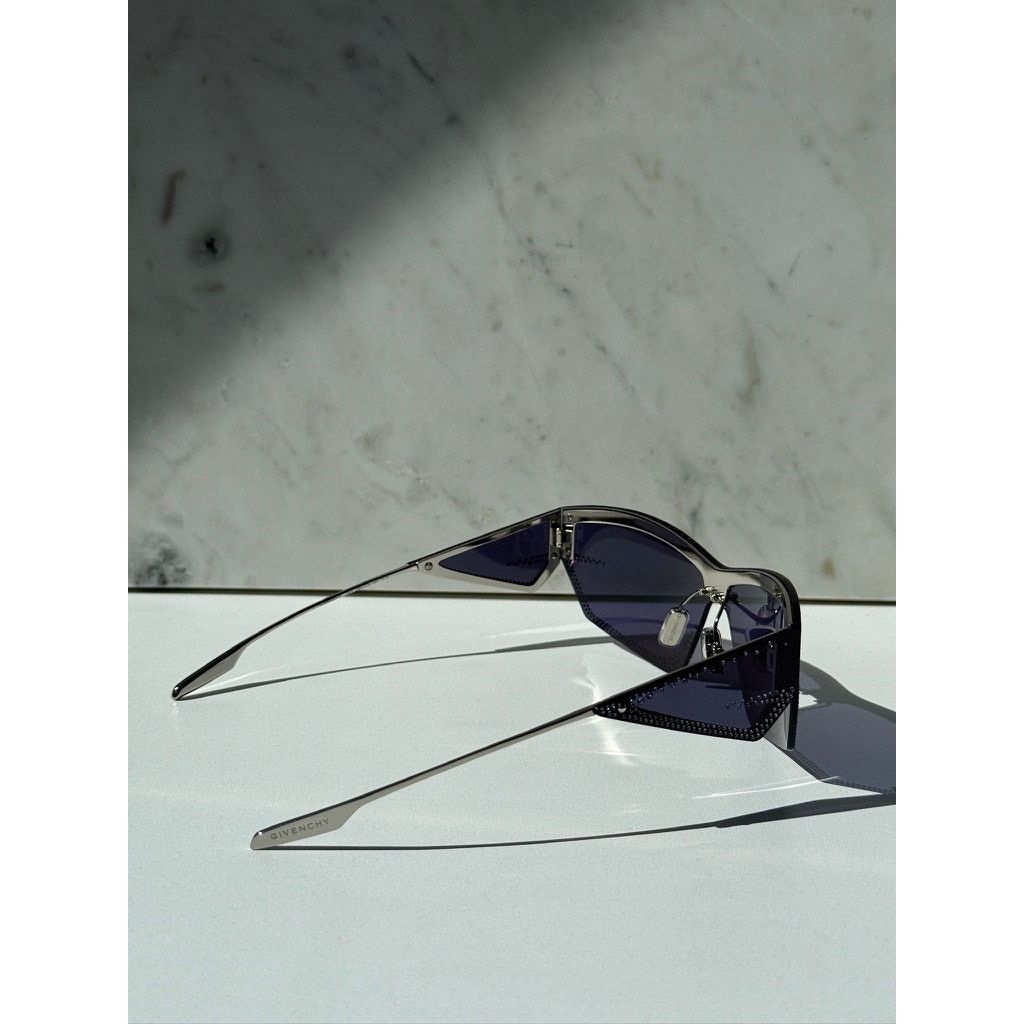 Givenchy Givenchy GV4100US Mask Strass Crystal Blue Sunglasses $1090 Size ONE SIZE - 8 Thumbnail