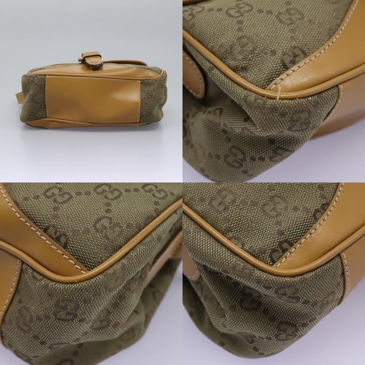 Gucci GUCCI GG Canvas Shoulder Bag Beige Gold Size ONE SIZE - 10 Thumbnail