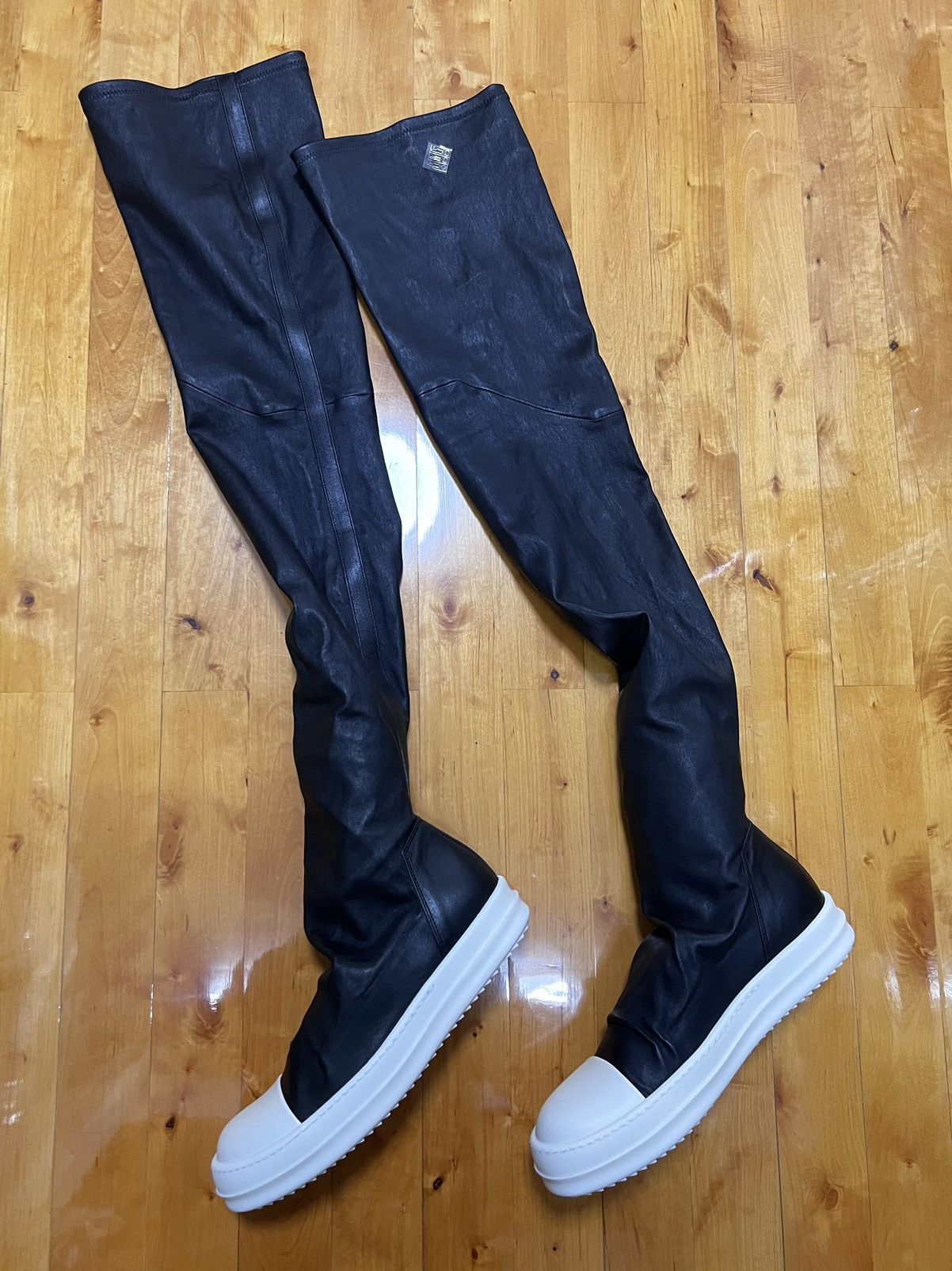 Rick Owens Rick owens mainline leather thigh high stocking sz 40 Size US 10 / IT 40 - 5 Thumbnail