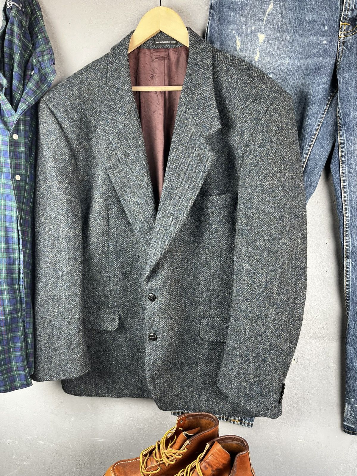 Harris Tweed Harris Tweed mens wool blazer jacket Size US M / EU 48-50 / 2 - 2 Thumbnail