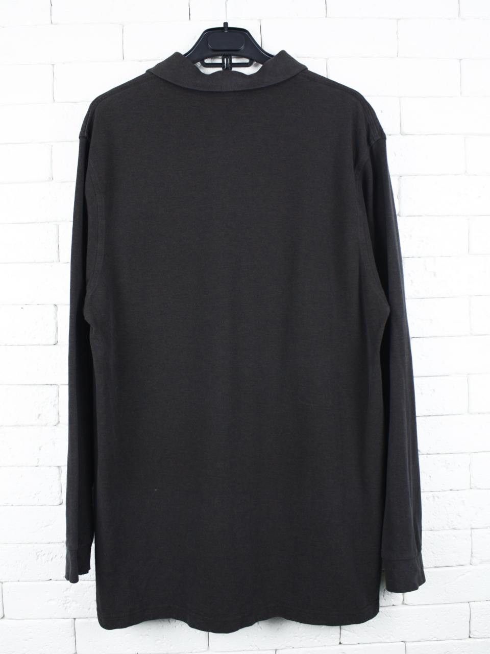 Burberry Burberry London Polo Shirt Long Sleeve Dark Brown Vintage Size US M / EU 48-50 / 2 - 2 Thumbnail