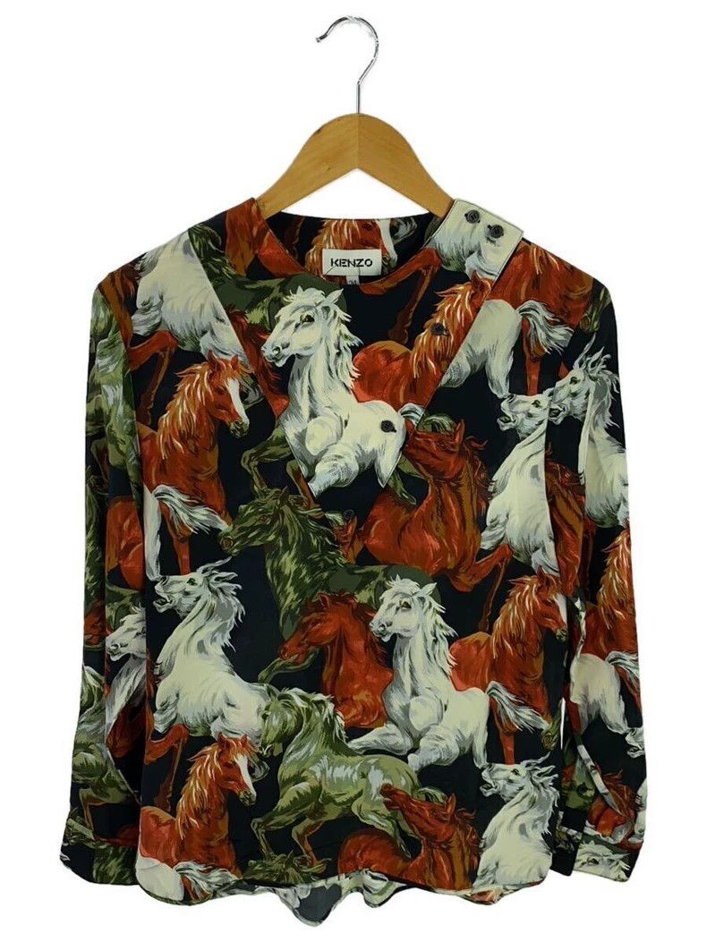 Kenzo KENZO Retro silk slanted collar long sleeves Size XXS / US 00 / IT 34 - 1 Thumbnail
