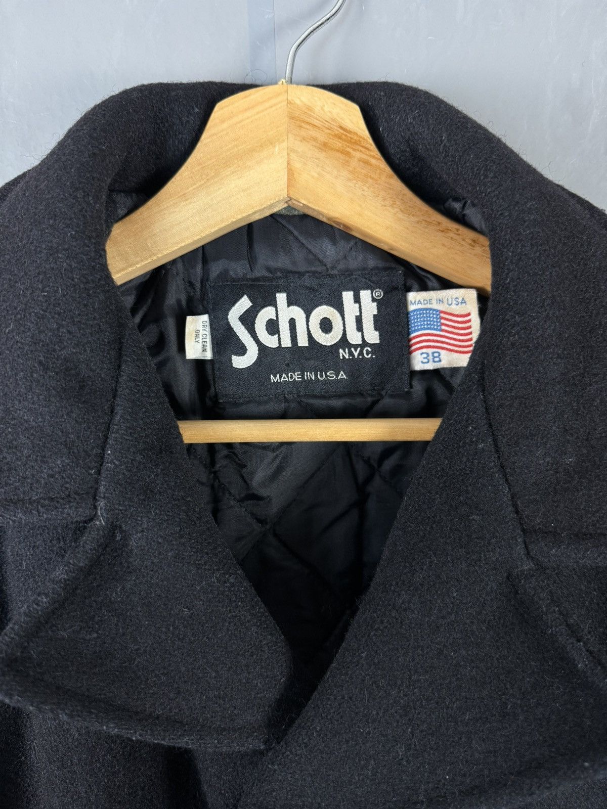 Schott VINTAGE SCHOTT NYC WOOL PEACOAT JACKET Size US S / EU 44-46 / 1 - 6 Thumbnail
