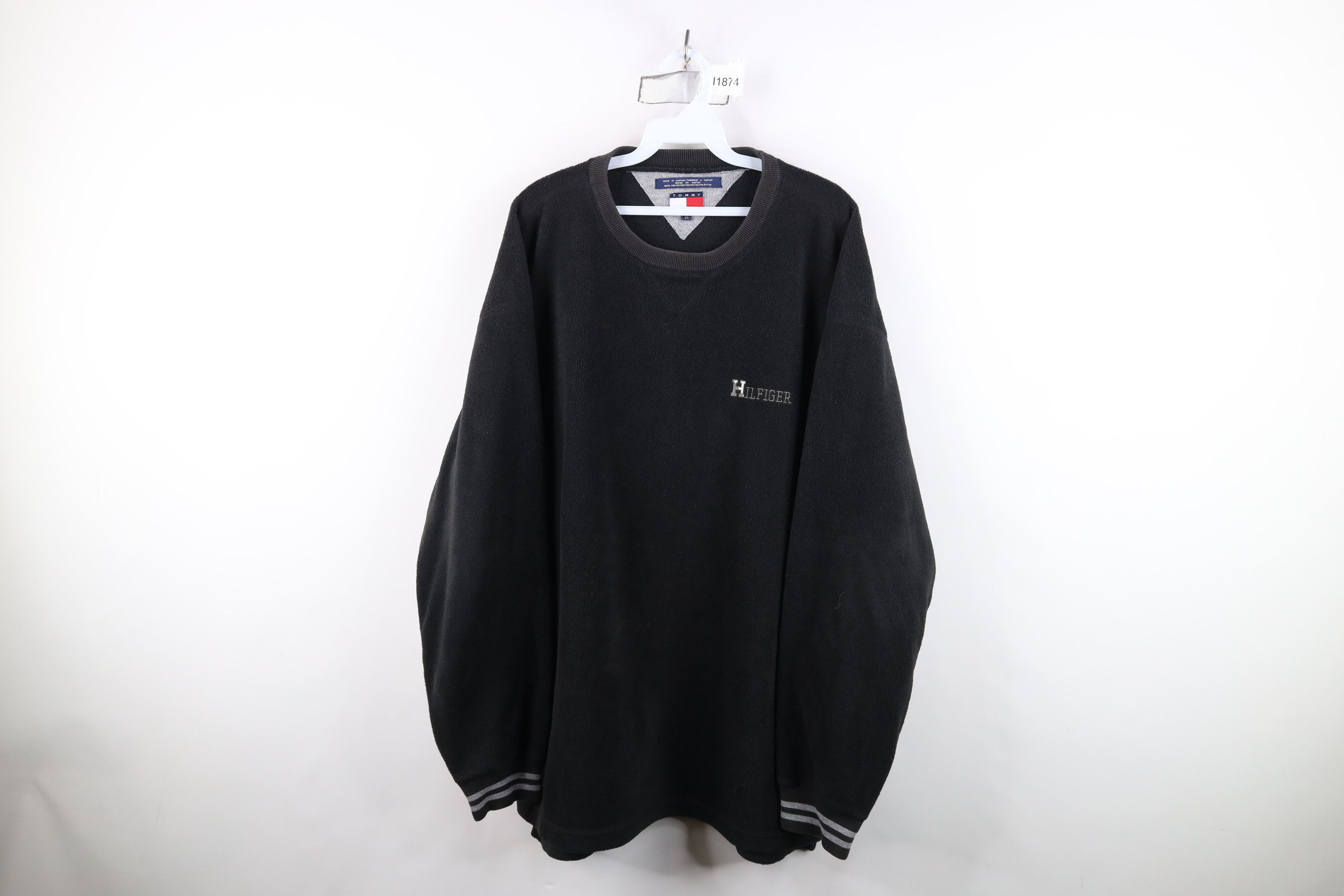 Tommy Hilfiger Vintage 90s Tommy Hilfiger Spell Out Heavy Fleece Sweatshirt Size US L / EU 52-54 / 3 - 1 Thumbnail