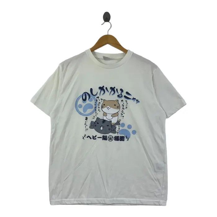 Vintage NECOBUCHI SAN LINE Character Cat Fight Tee Shirt Size L / US 10 / IT 46 - 1 Thumbnail