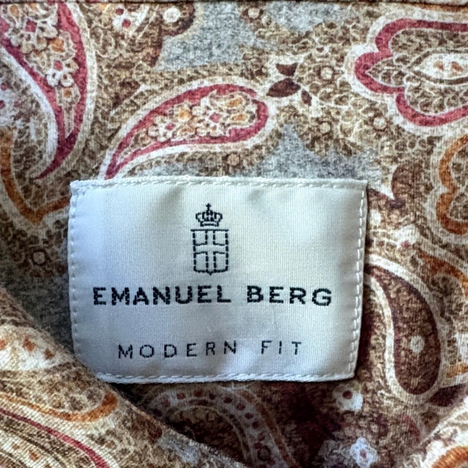 Other Emanuel Berg Luxury Modern Fit Jersey Knit Paisley Shirt Size US L / EU 52-54 / 3 - 5 Thumbnail
