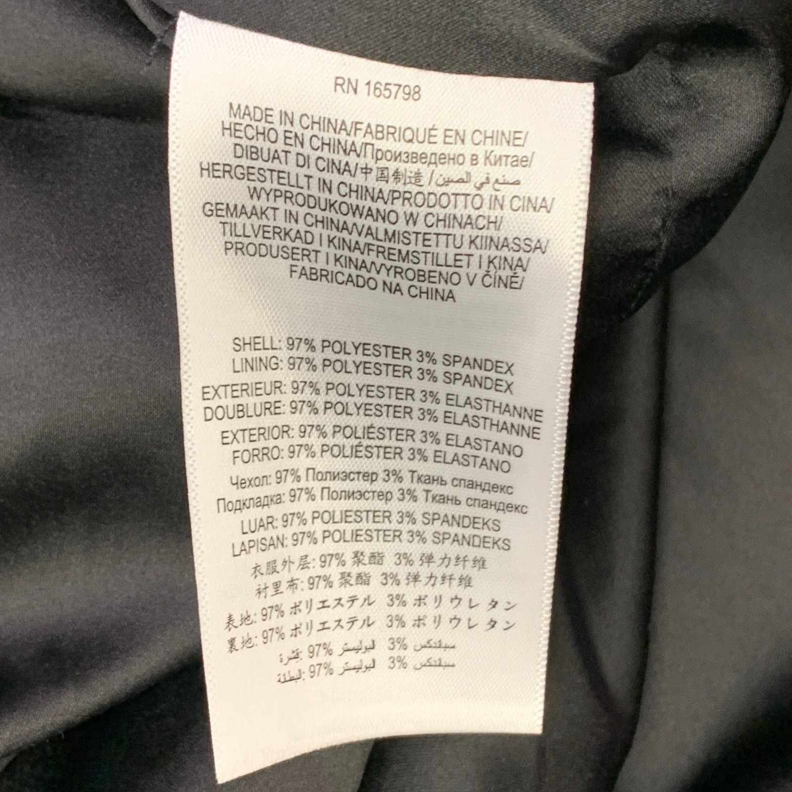 Zac Posen Black Polyester Shawl Collar Single Button Jacket Blazer Size XL / US 12-14 / IT 48-50 - 7 Thumbnail