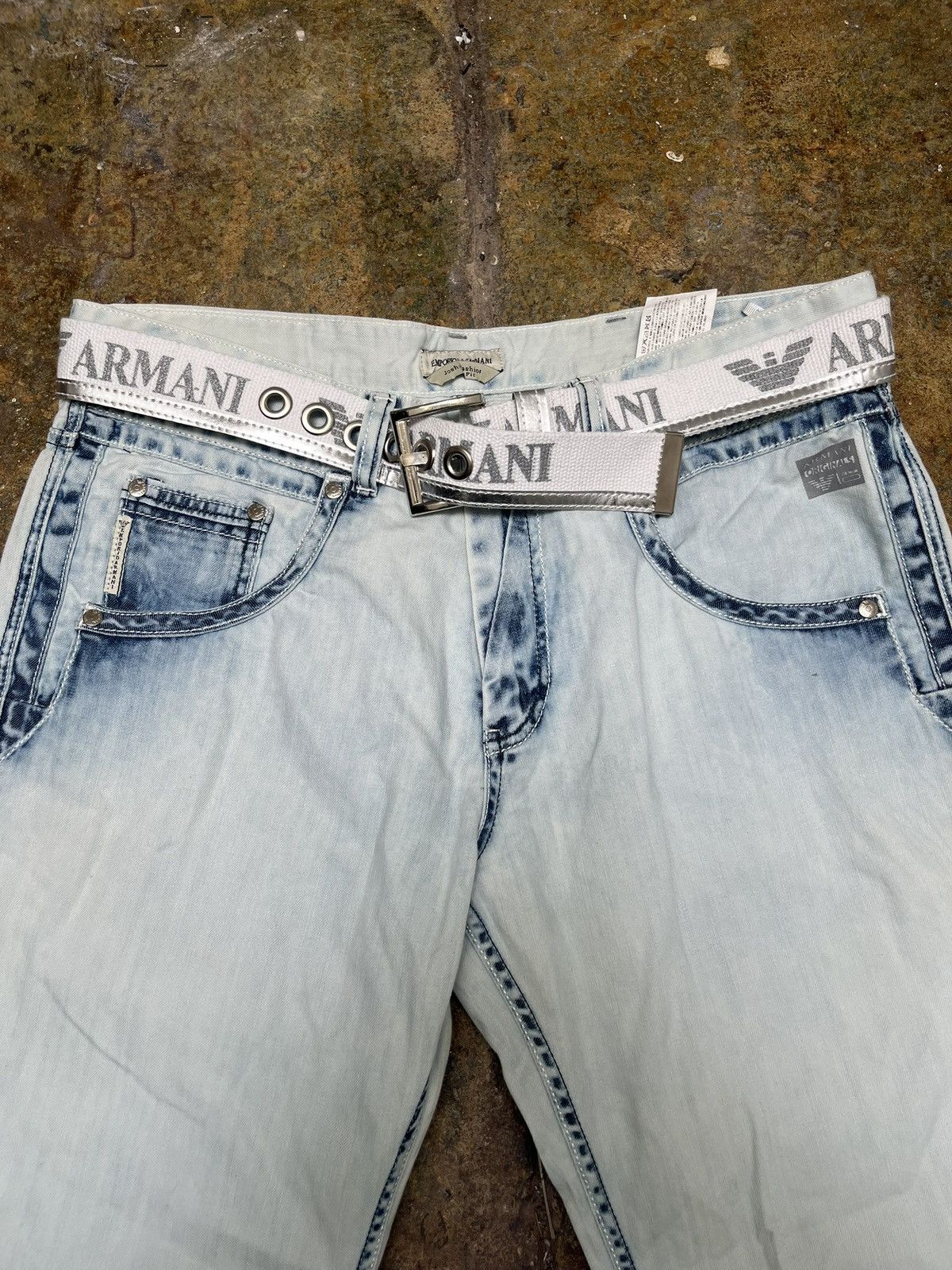 Emporio Armani Vintage Emporio Armani Light Wash Jeans Size US 36 / EU 52 - 2 Thumbnail