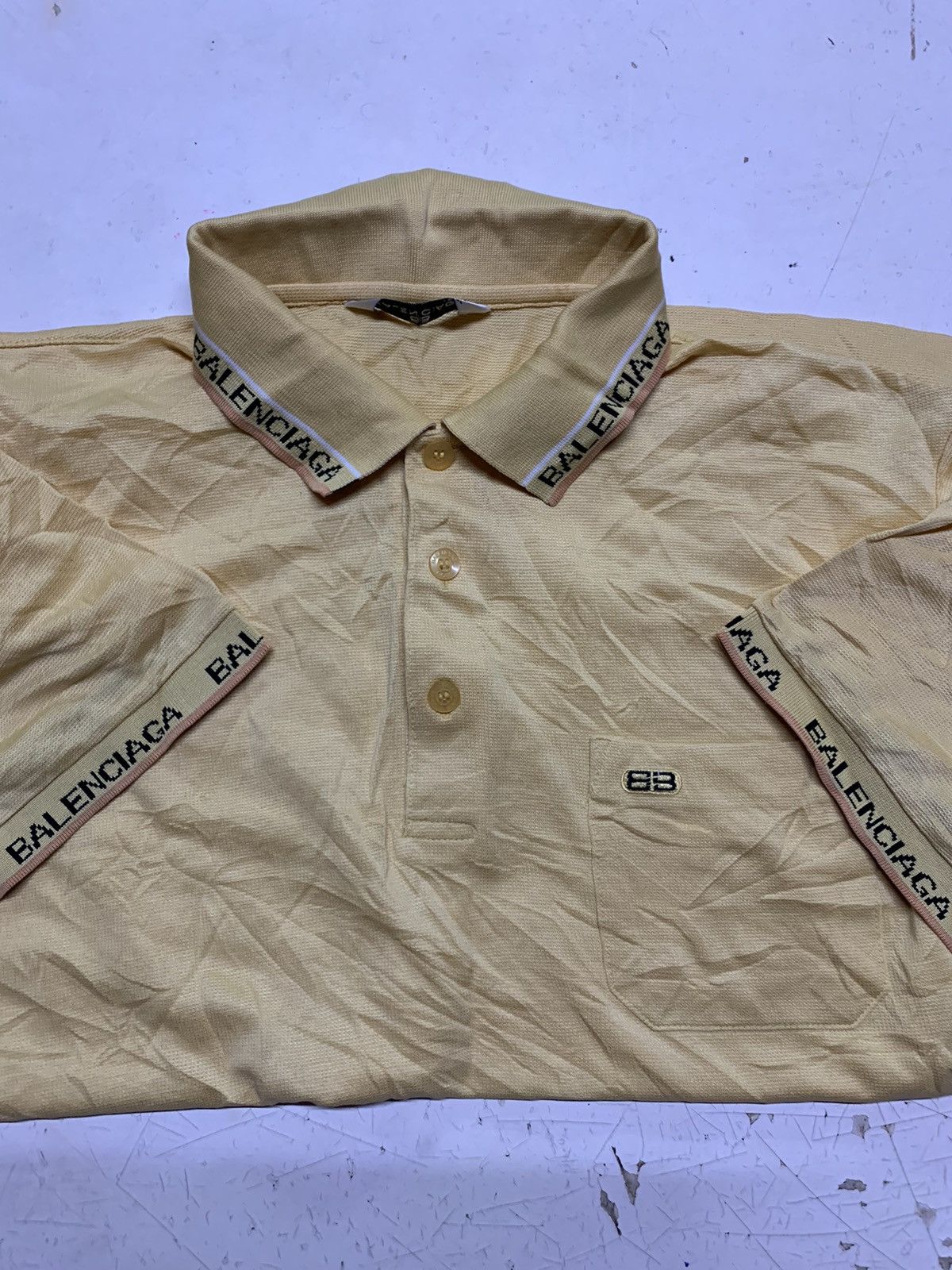 Balenciaga × Vintage B B BALENCIAGA POLO SHIRT VINTAGE Size US M / EU 48-50 / 2 - 3 Thumbnail