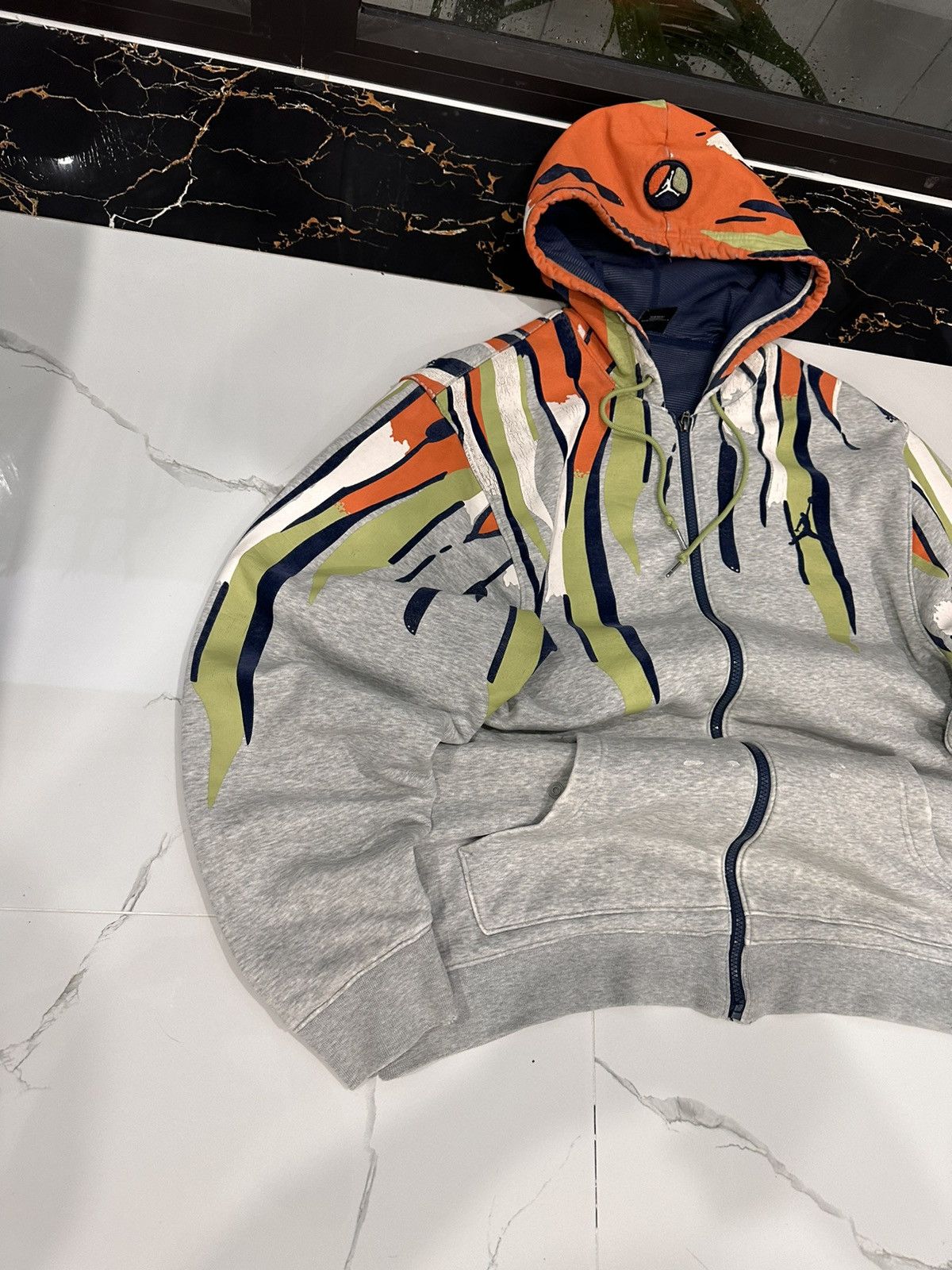 Nike × Vintage JORDAN VINTAGE DOUBLE LOGO STREETWEAR ZIP-HOODIE Size US XXL / EU 58 / 5 - 4 Thumbnail