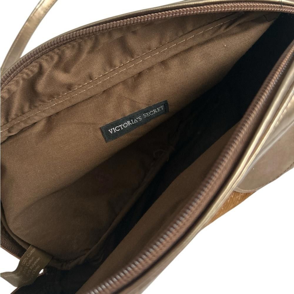 Designer Vintage Victoria's Secret Brown Corduroy Handbag Size ONE SIZE - 5 Thumbnail