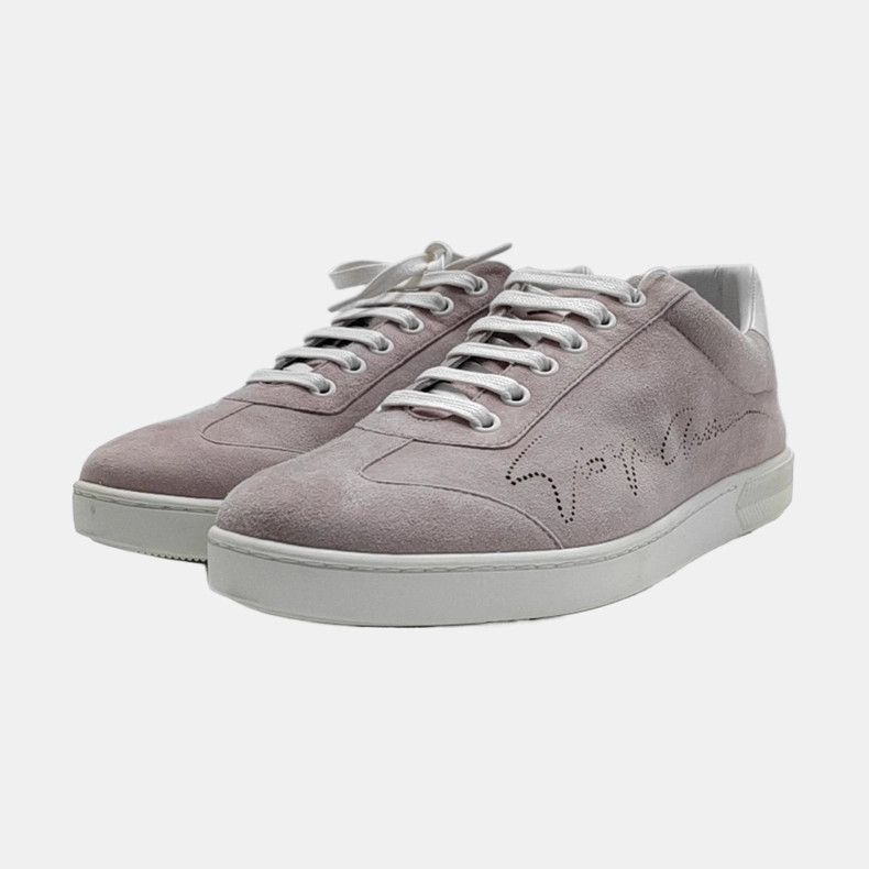 Giorgio Armani Giorgio Armani Pink Suede Men's Sneakers Size US 7 / EU 40 - 1 Thumbnail