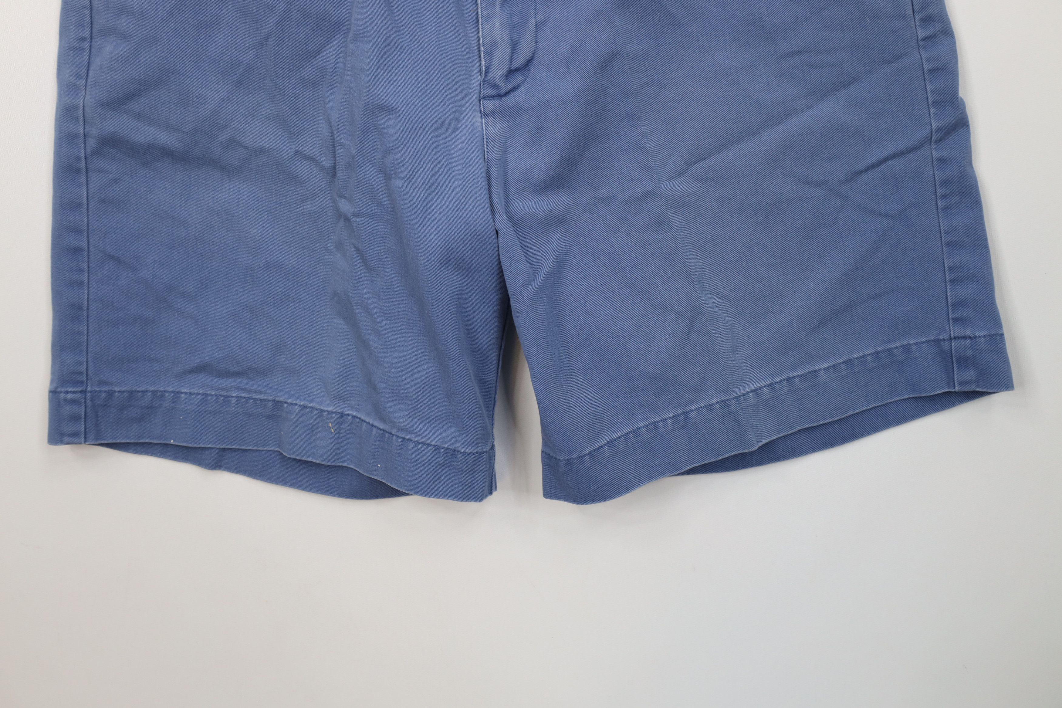 Polo Ralph Lauren Vintage 90s Ralph Lauren Above Knee Chino Shorts Blue Cotton Size US 34 / EU 50 - 4 Thumbnail