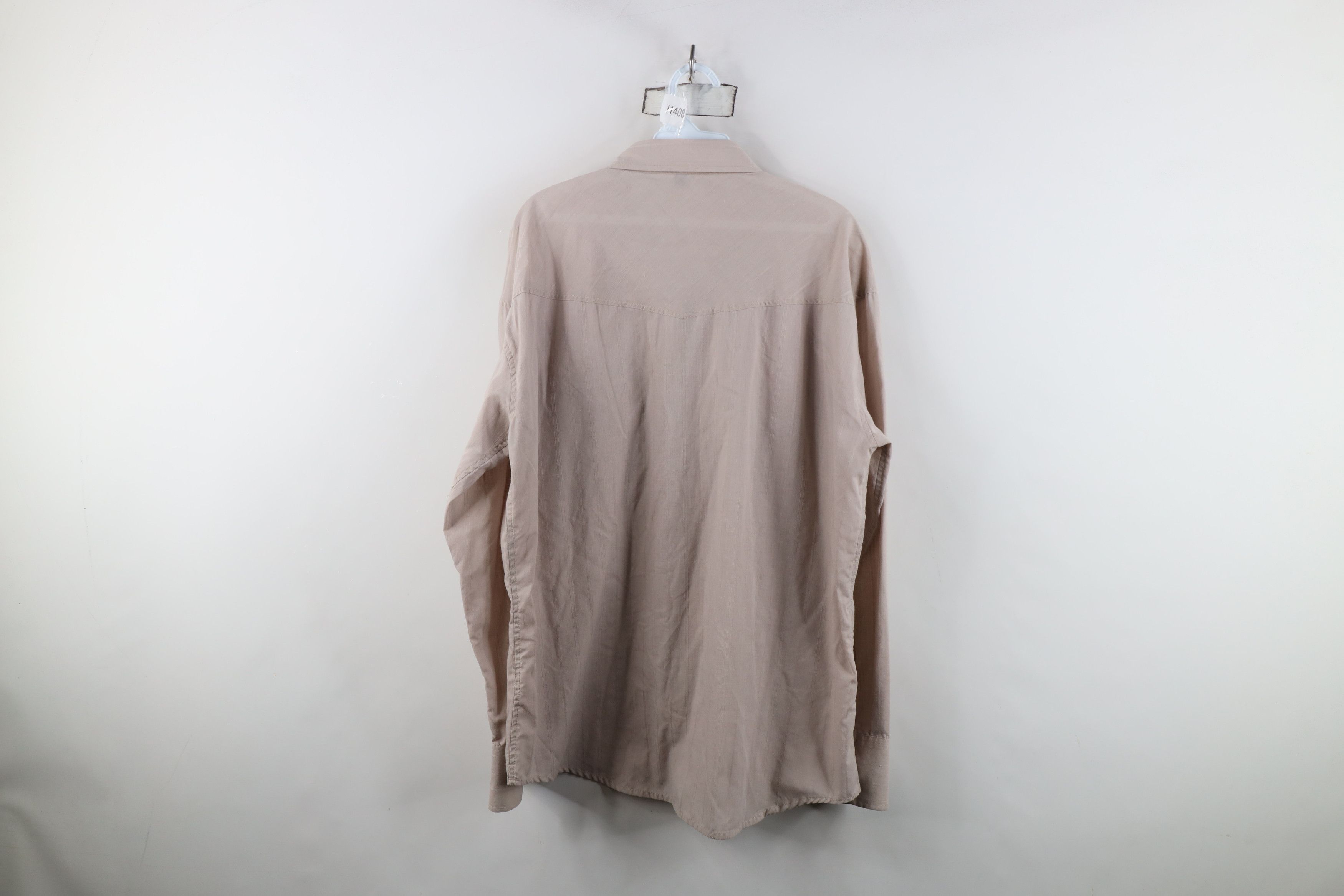 Vintage Vintage 90s Rockabilly Rodeo Cowboy Snap Button Shirt Beige Size US XL / EU 56 / 4 - 11 Thumbnail