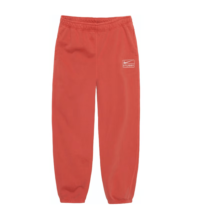 image of Nike Pigment Dyed Fleece Sweatpants in Habanero Red, Men's (Size 34)