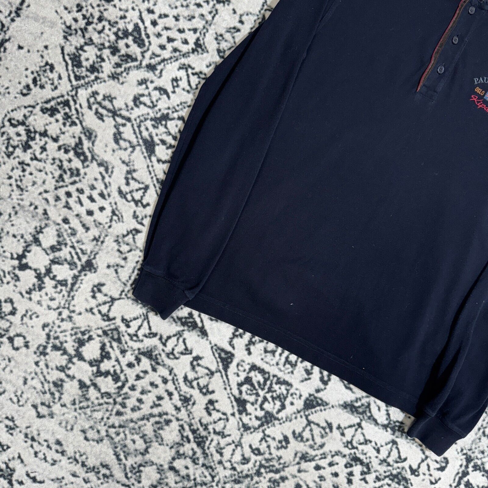 Paul & Shark × Vintage Vintage Paul & Shark Navy Blue Cotton Polo Rugby Shirt Size Size US M / EU 48-50 / 2 - 2 Thumbnail