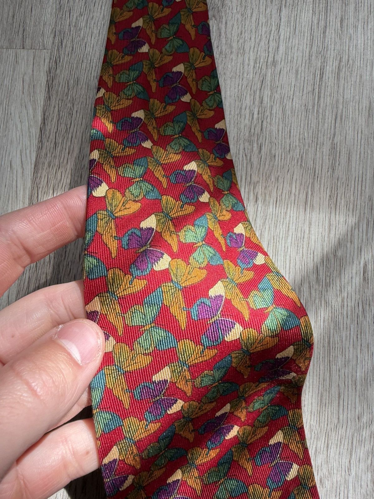 Valentino Rare multicolour Valentino butterfly monogram tie Size ONE SIZE - 12 Thumbnail