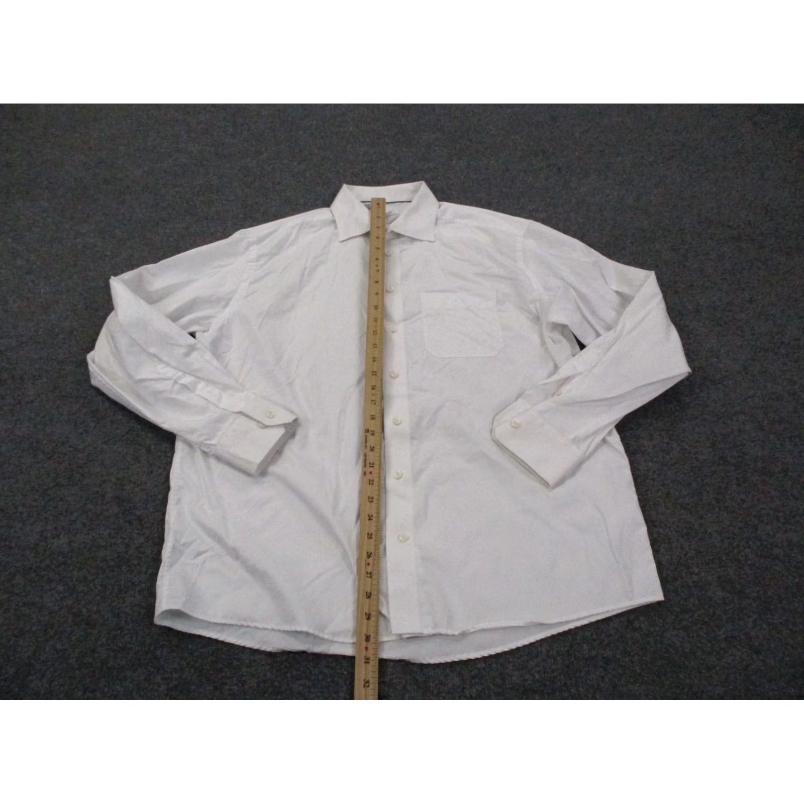 Eton Eton Shirt Mens XL 44 17.5 White Contemporary Dress Business Preppy Casual Club Knit Button-Up Collared Regular Cotton Mens Size US XL / EU 56 / 4 - 3 Thumbnail
