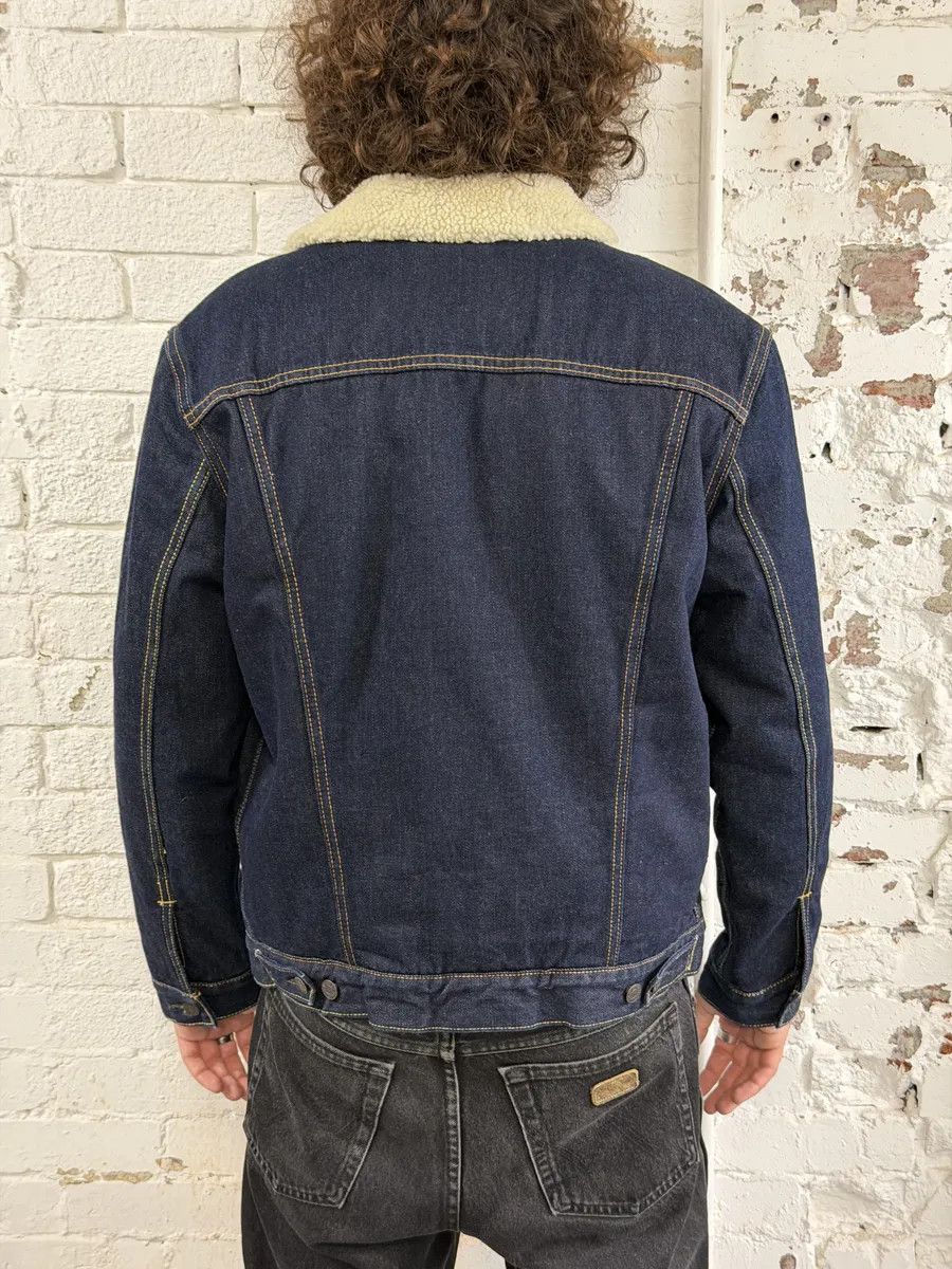 Levi's Levi’s Navy Brut Denim Shearling Jacket Size US L / EU 52-54 / 3 - 3 Thumbnail