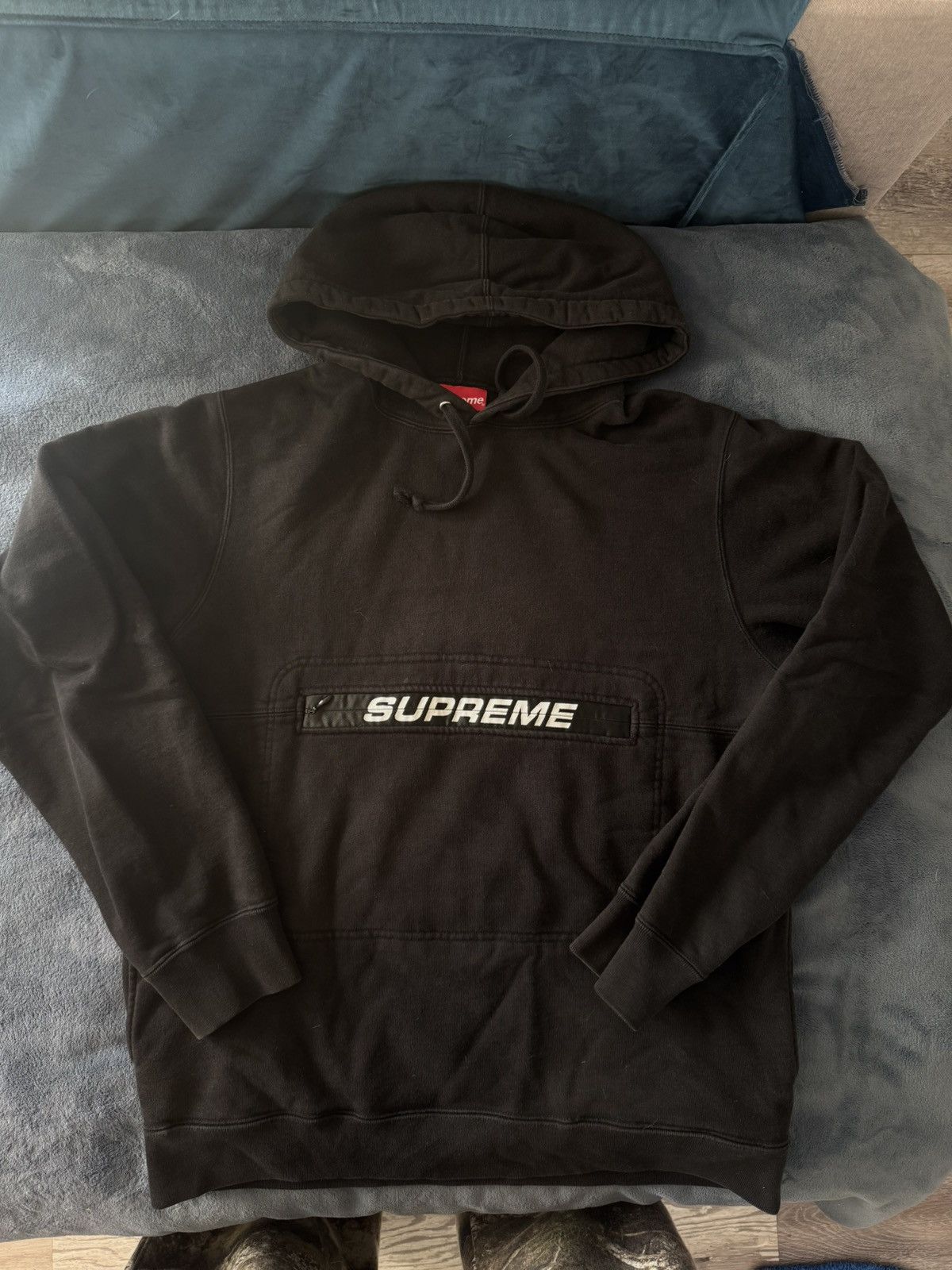 Supreme Black Supreme zip Pouch hoodie Size US M / EU 48-50 / 2 - 1 Thumbnail