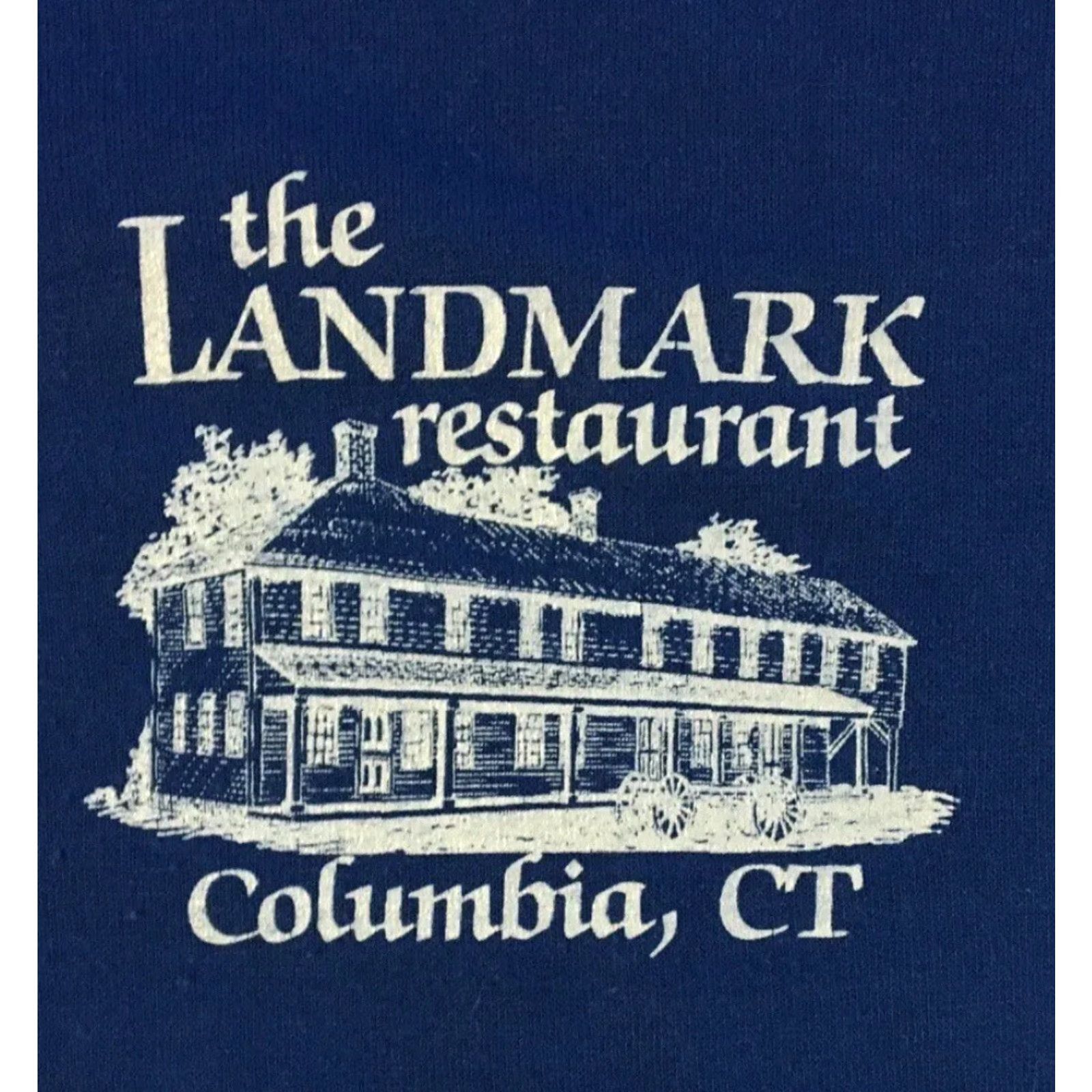 Vintage VINTAGE Columbia CT Landmark Restaurant Faded Shirt USA M Blue 80s 90s Grunge Biker Rockabilly Funny College Vintage USA Mens Shirt Size US M / EU 48-50 / 2 - 4 Thumbnail