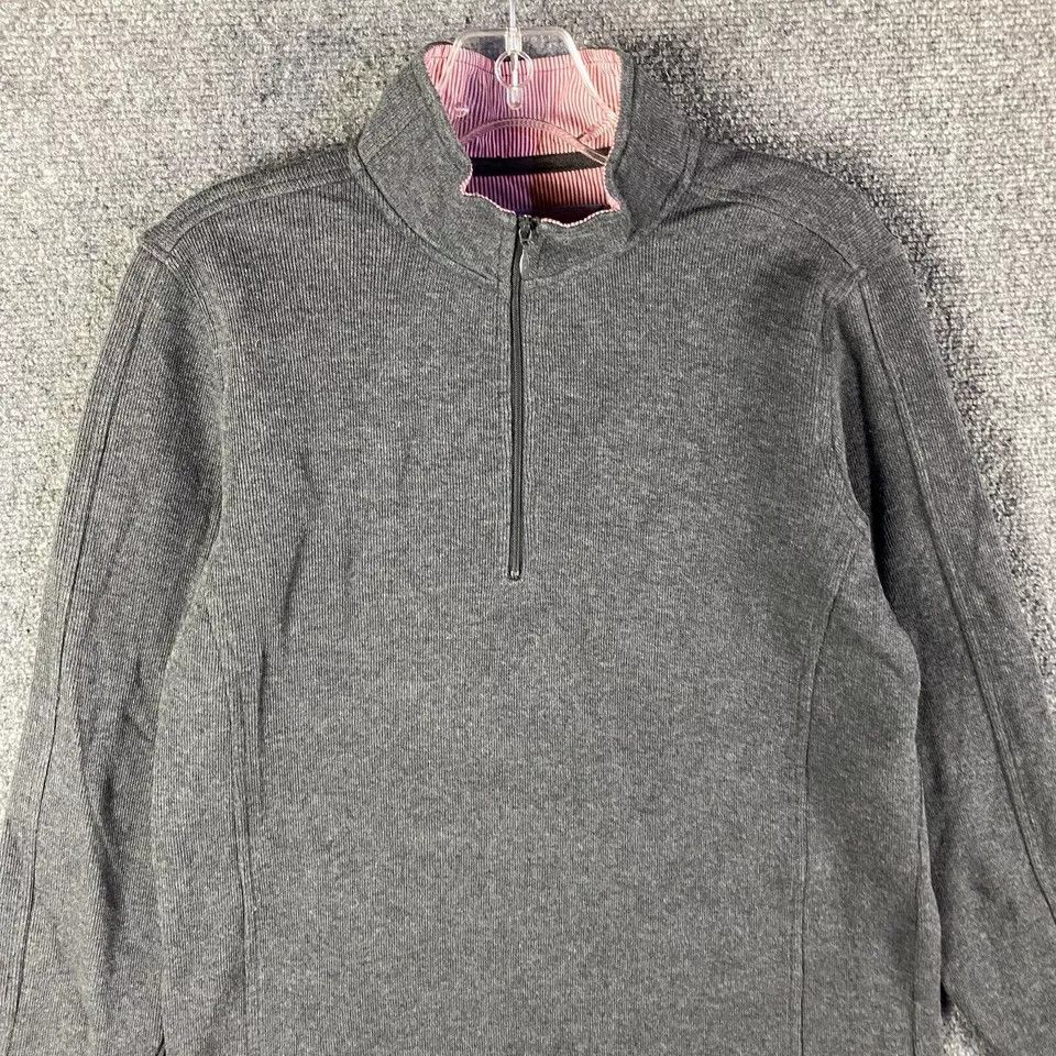 Orvis Orvis 1/4 Zip Sweater Men's Medium Pullover Mock Neck Cotton Size US M / EU 48-50 / 2 - 2 Thumbnail
