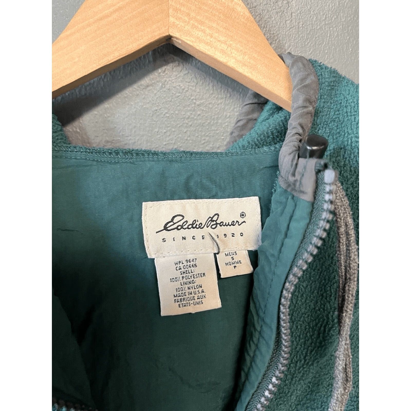 Eddie Bauer Y2K Eddie Bauer Mens Green Fleece Full Zip Hooded Jacket Size S Size US S / EU 44-46 / 1 - 3 Thumbnail