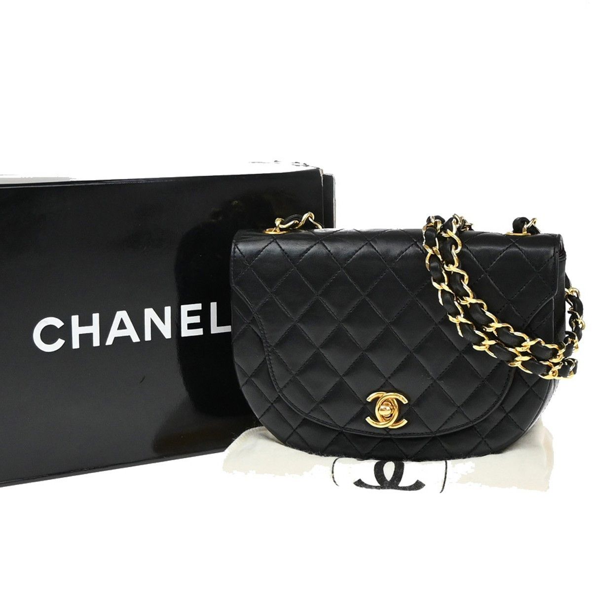 Chanel Chanel Vintage Half Moon Flap Bag Quilted lambskin Size ONE SIZE - 1 Thumbnail