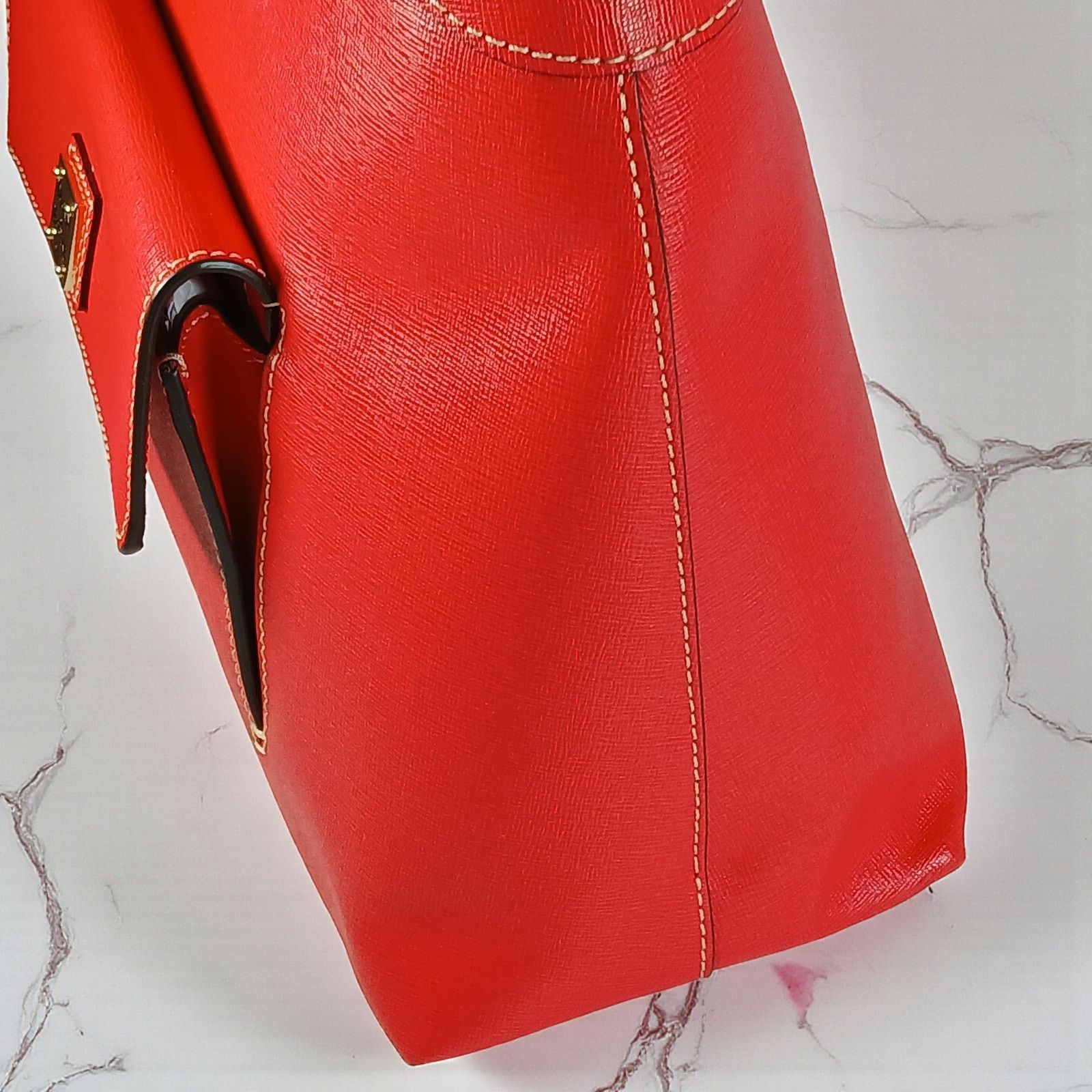 Dooney & Bourke Dooney & Bourke Red Saffiano Leather Hobo Bag w Dust Bag NWT Size ONE SIZE - 7 Thumbnail