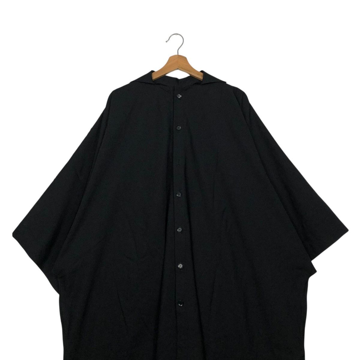 Yohji Yamamoto 🔥RICH BLACK VINTAGE YOHJI YAMAMOTO OVERSIZE JACKET RUNWAY Size US L / EU 52-54 / 3 - 16 Thumbnail
