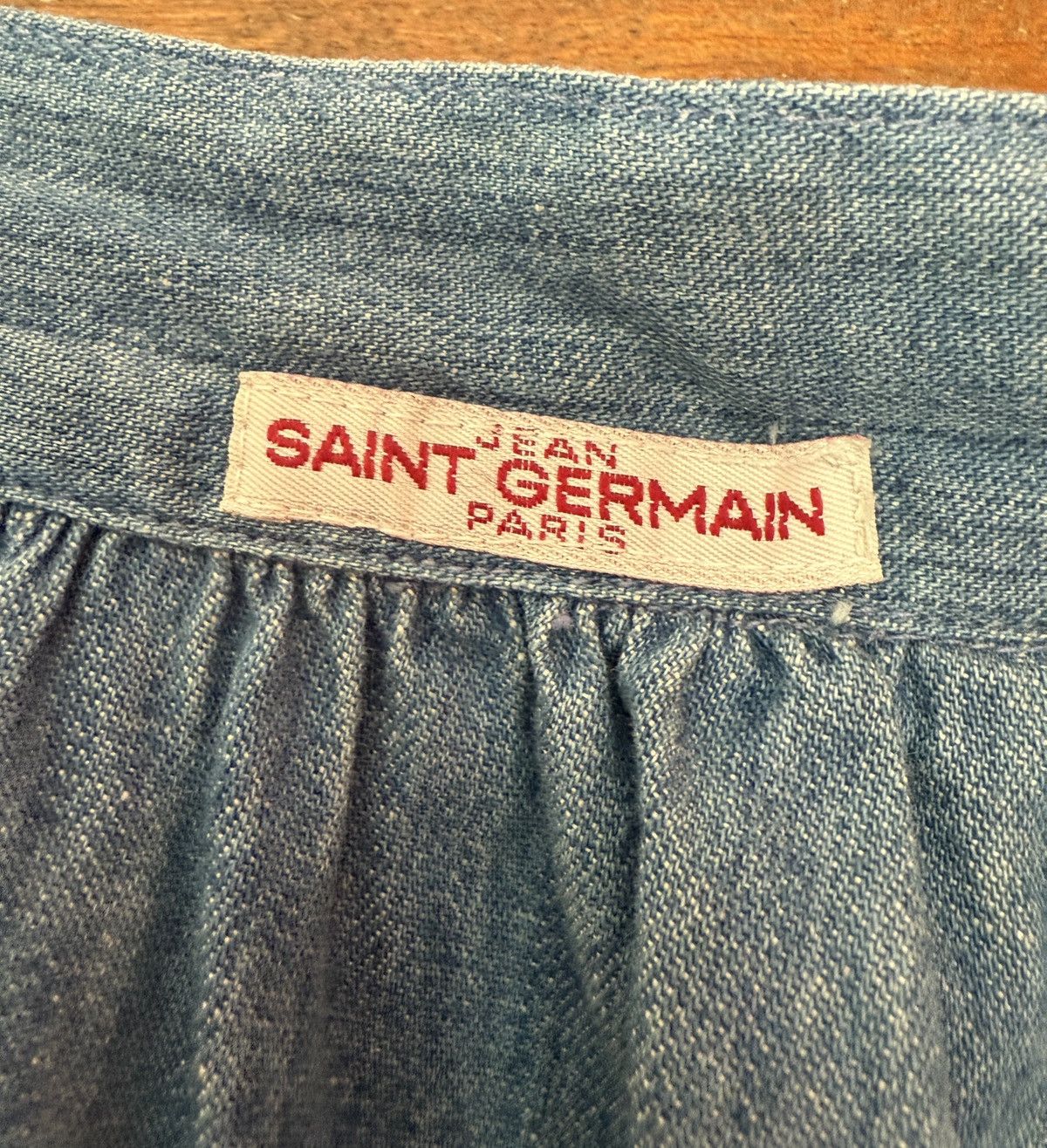 Other Jean Saint Germain Paris Vtg Chambray Pleated Denim Skirt Size 24" / US 00 / IT 34 - 4 Thumbnail