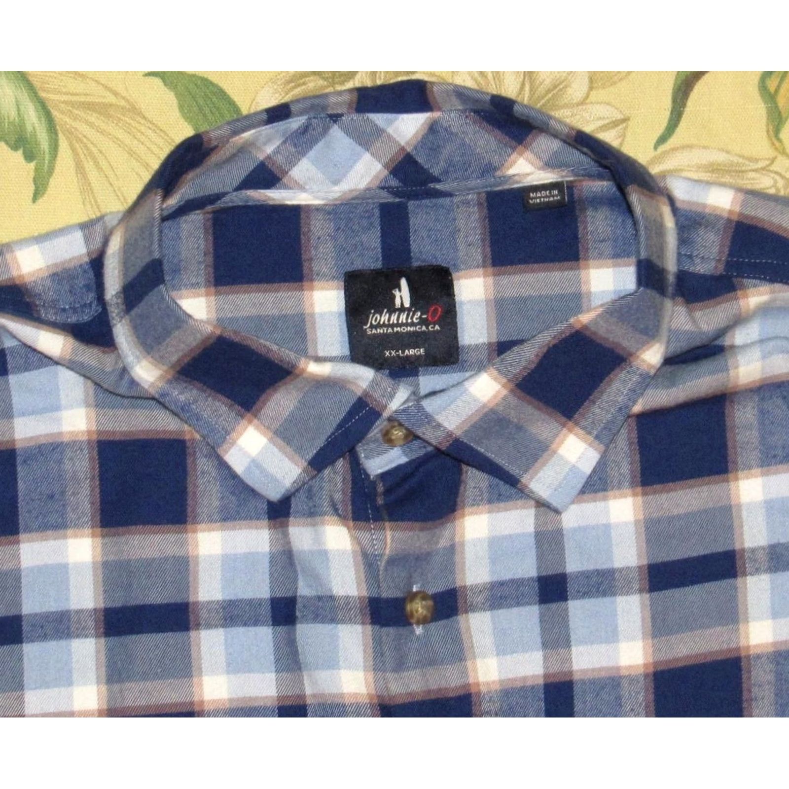 johnnie-O JOHNNIE O Blue Plaid Long Sleeve Button Down Shirt XXL Mens Size US XXL / EU 58 / 5 - 2 Thumbnail