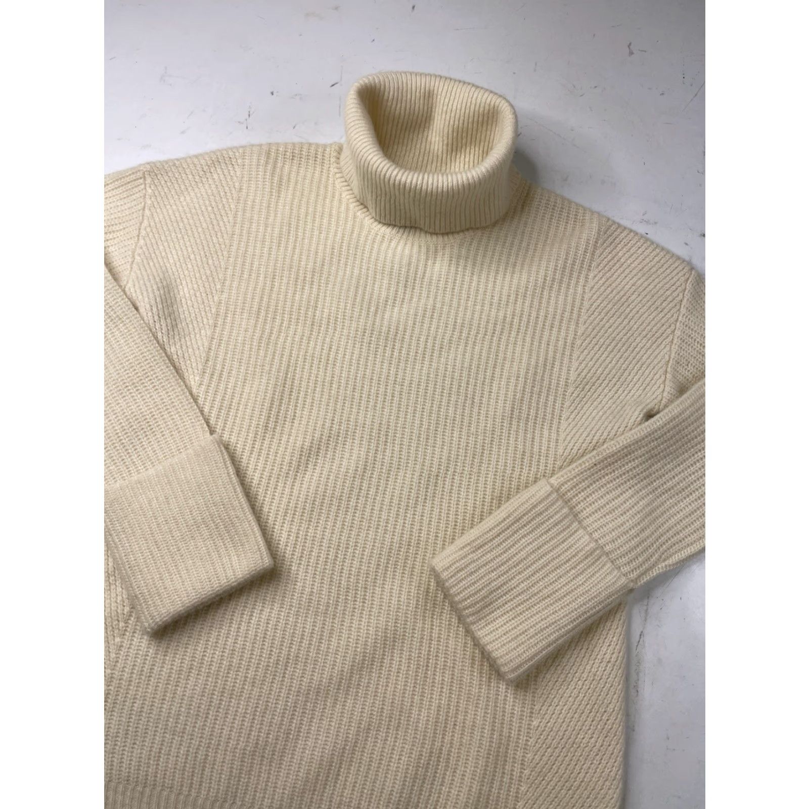 Vintage Halogen Pullover Sweater XS Women Turtleneck Ivory 100% Cashmere Knit Long Sleeve Lightweight Casual Size XS / US 0-2 / IT 36-38 - 2 Thumbnail