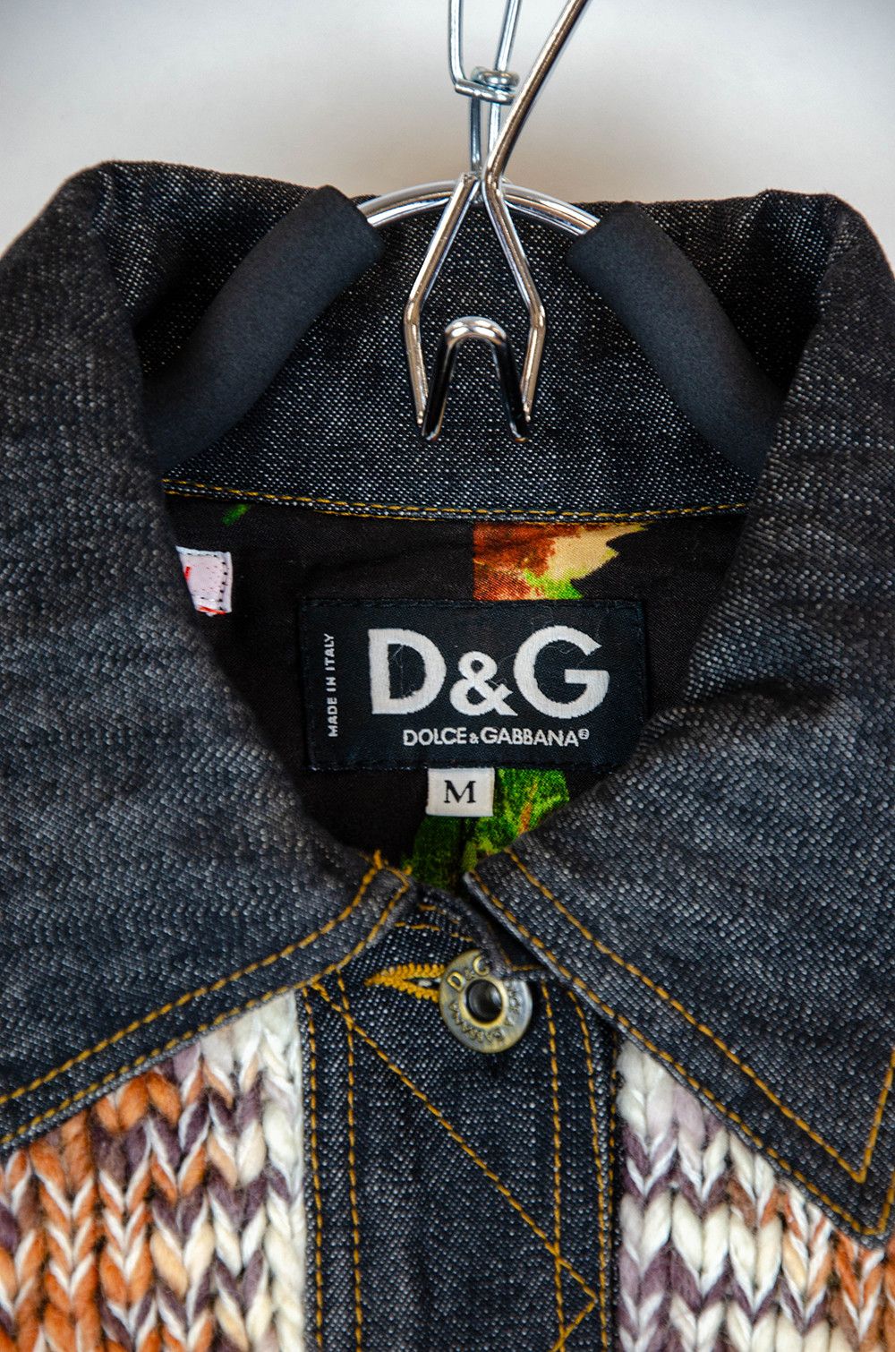 Dolce & Gabbana D&G Knit Denim Jacket – Size M (Made in Italy) Size M / US 6-8 / IT 42-44 - 7 Thumbnail