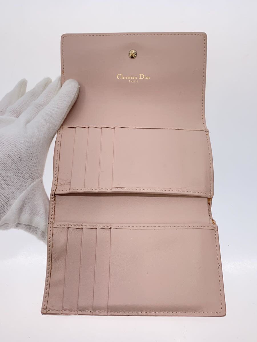 Dior Dior Leather Tri-Fold Wallet Pink Size ONE SIZE - 4 Thumbnail
