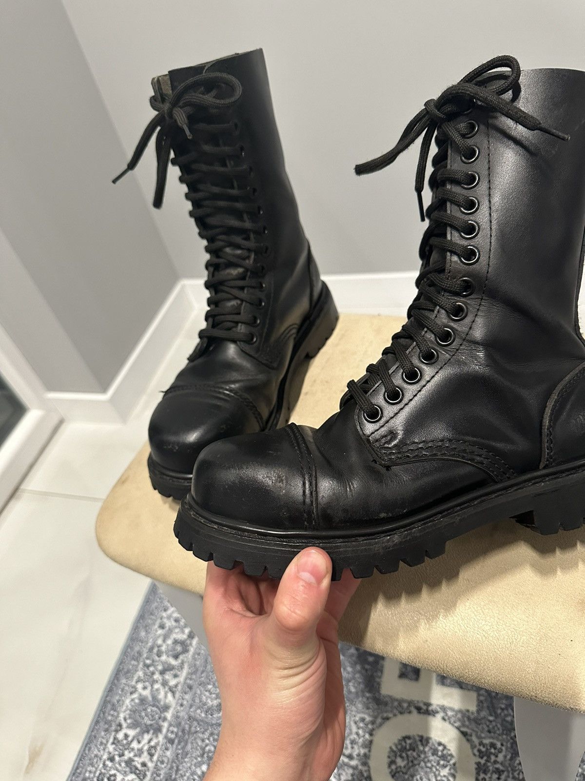 Undercover Undercover Avant Garde Vintage Leather Boots Steel Toe Size US 5 / EU 37 - 12 Thumbnail