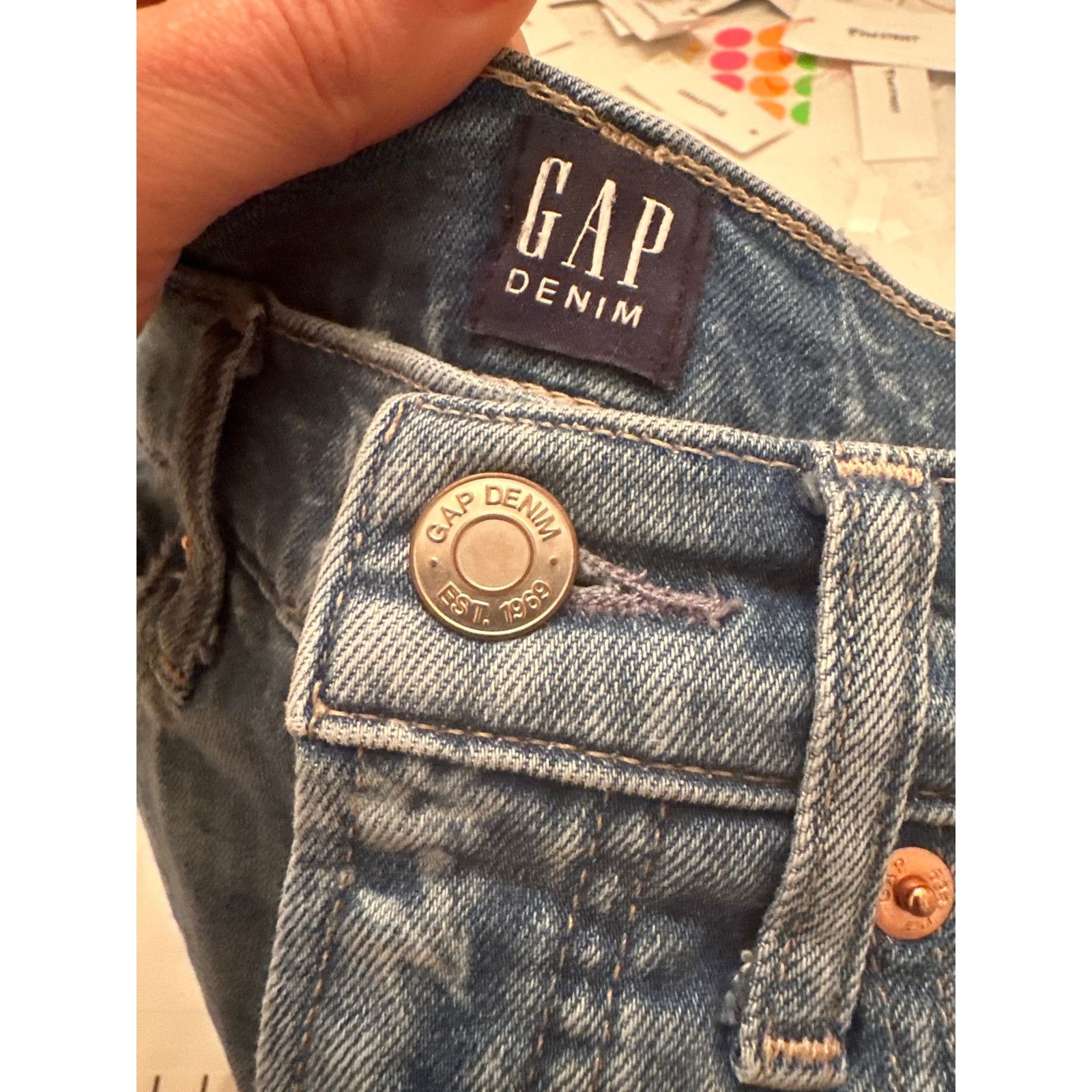 Gap Gap blue floral true skinny ankle jeans size 27/4 Size 27" / US 4 / IT 40 - 5 Thumbnail