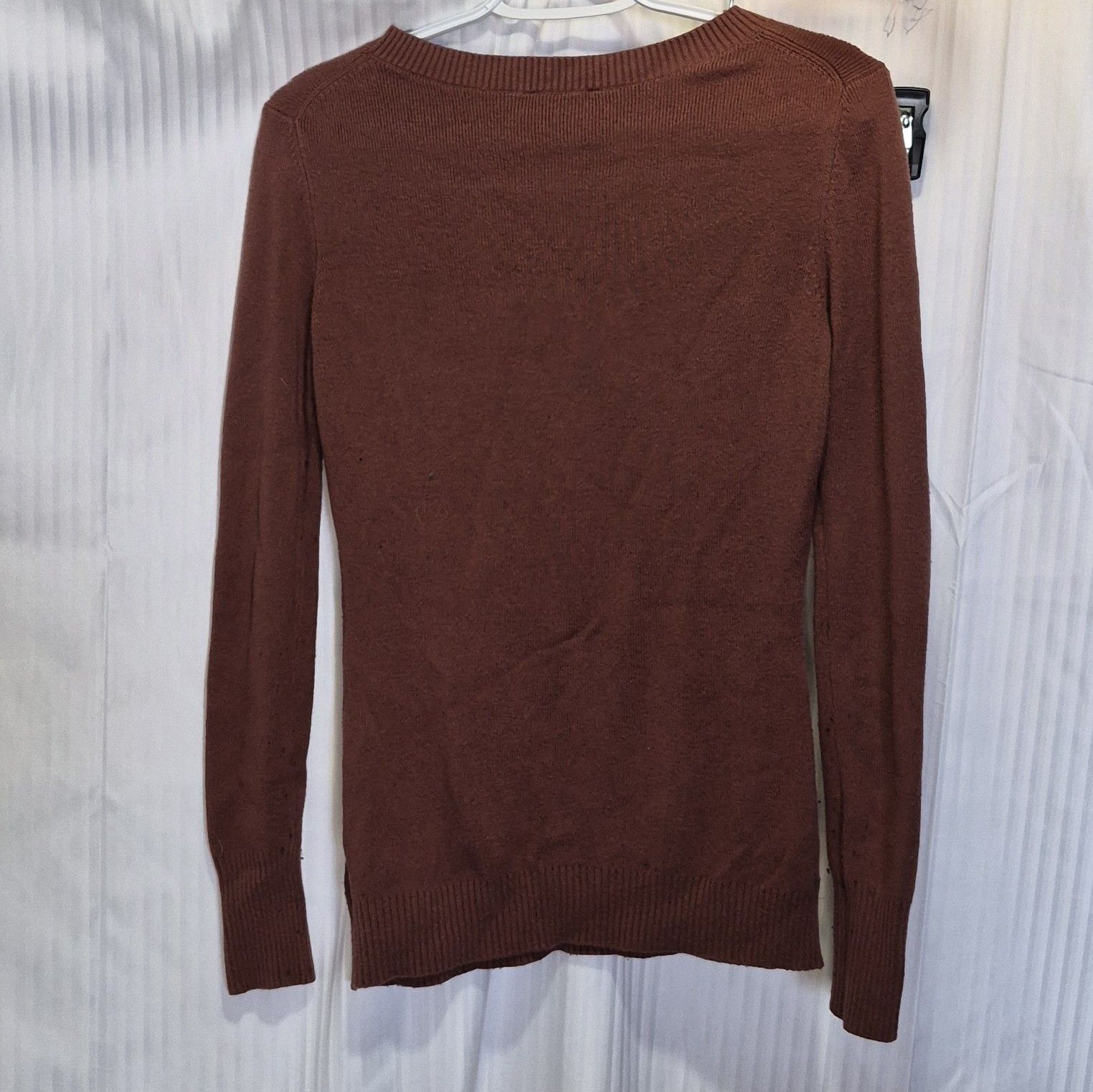Express Express Women's Medium Scoop Crewneck Sweater in Rust Brown Size M / US 6-8 / IT 42-44 - 6 Thumbnail