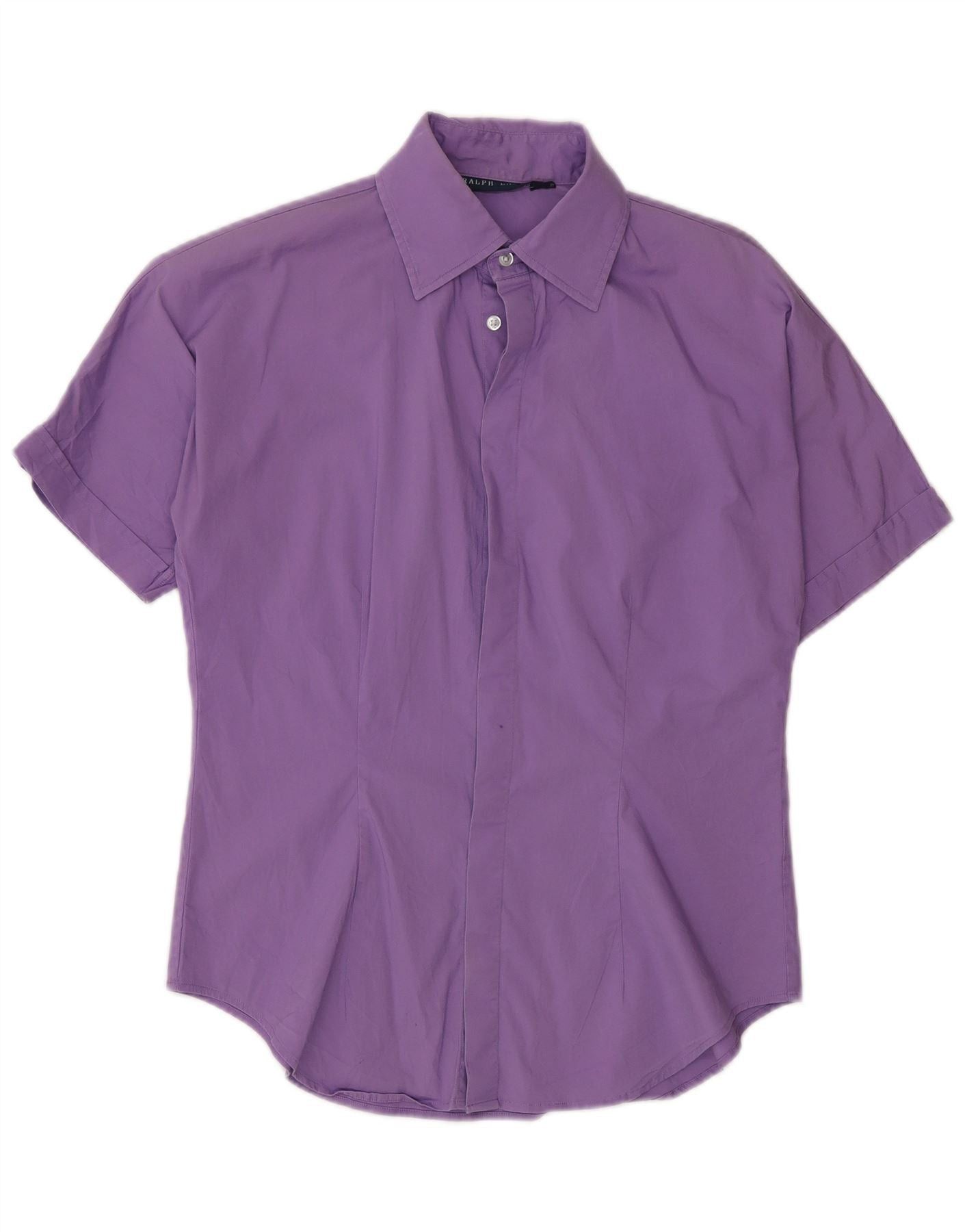 Ralph Lauren Womens Short Sleeve Shirt US 8 Medium Purple Size XS / US 0-2 / IT 36-38 - 1 Thumbnail