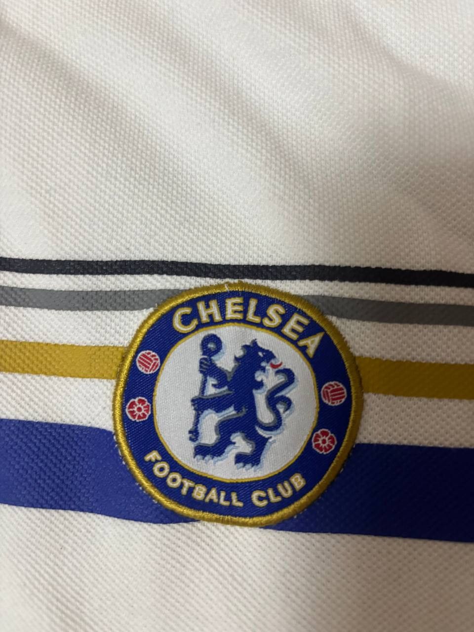 Vintage Chelsea FC polo shirt – white, casual t-shirt with blue flag Size US M / EU 48-50 / 2 - 9 Thumbnail