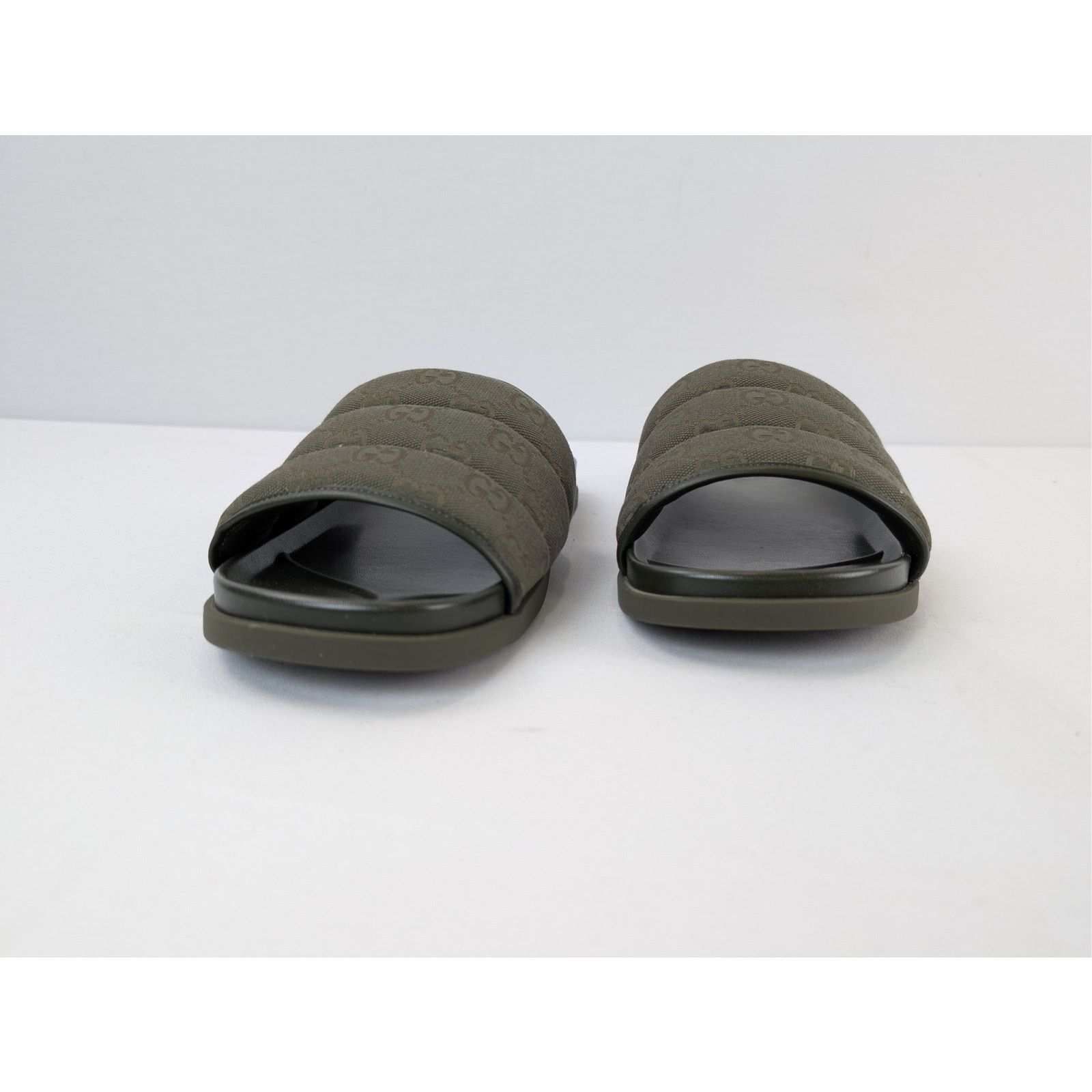 Gucci o1rshd1 Men's Padded mules with GG pattern Slippers in Olive Size US 9.5 / EU 42-43 - 7 Thumbnail