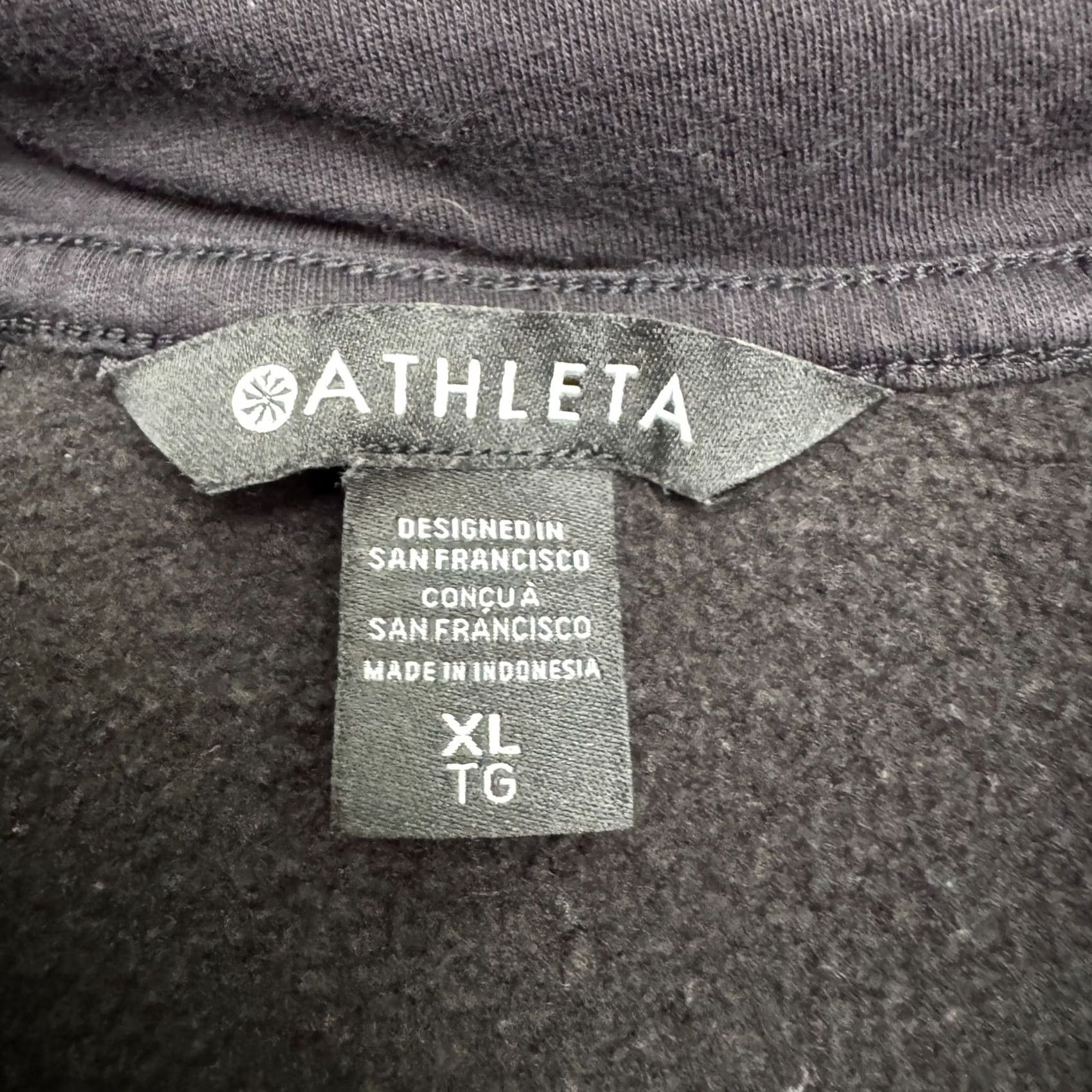 Athleta Athleta Hoodie Mens XL Black Pullover Zip Pockets Sweatshirt Raglan Sleeve All Seasons Casual Activewear Sports Athleisure Logo Zipper Size XL / US 12-14 / IT 48-50 - 6 Thumbnail