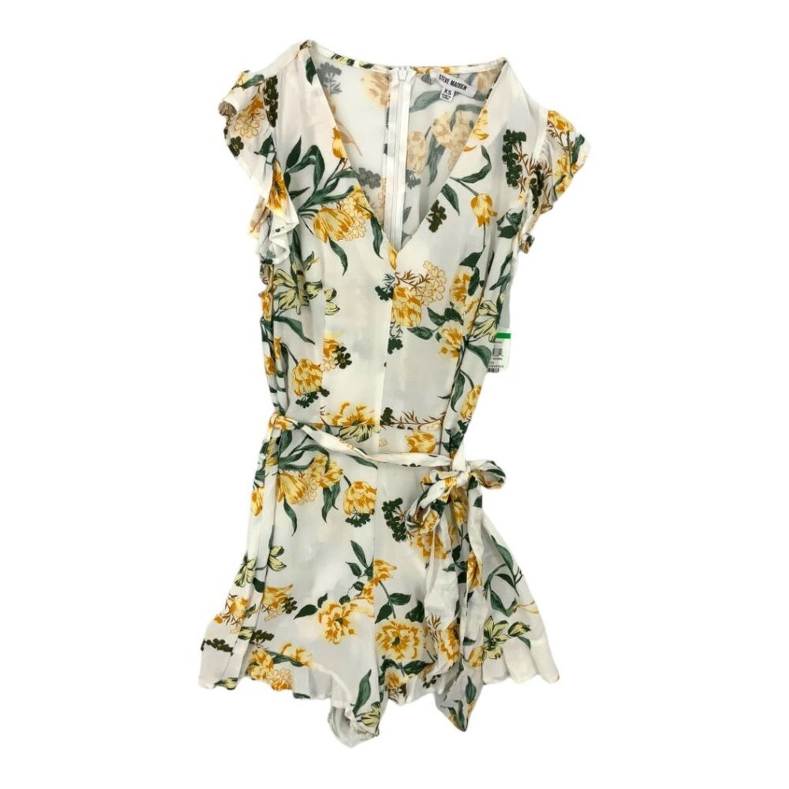 Steve Madden Steve Madden Floral V Neck Flutter Sleeve Romper XS NWOT Size 26" / US 2 / IT 38 - 1 Thumbnail