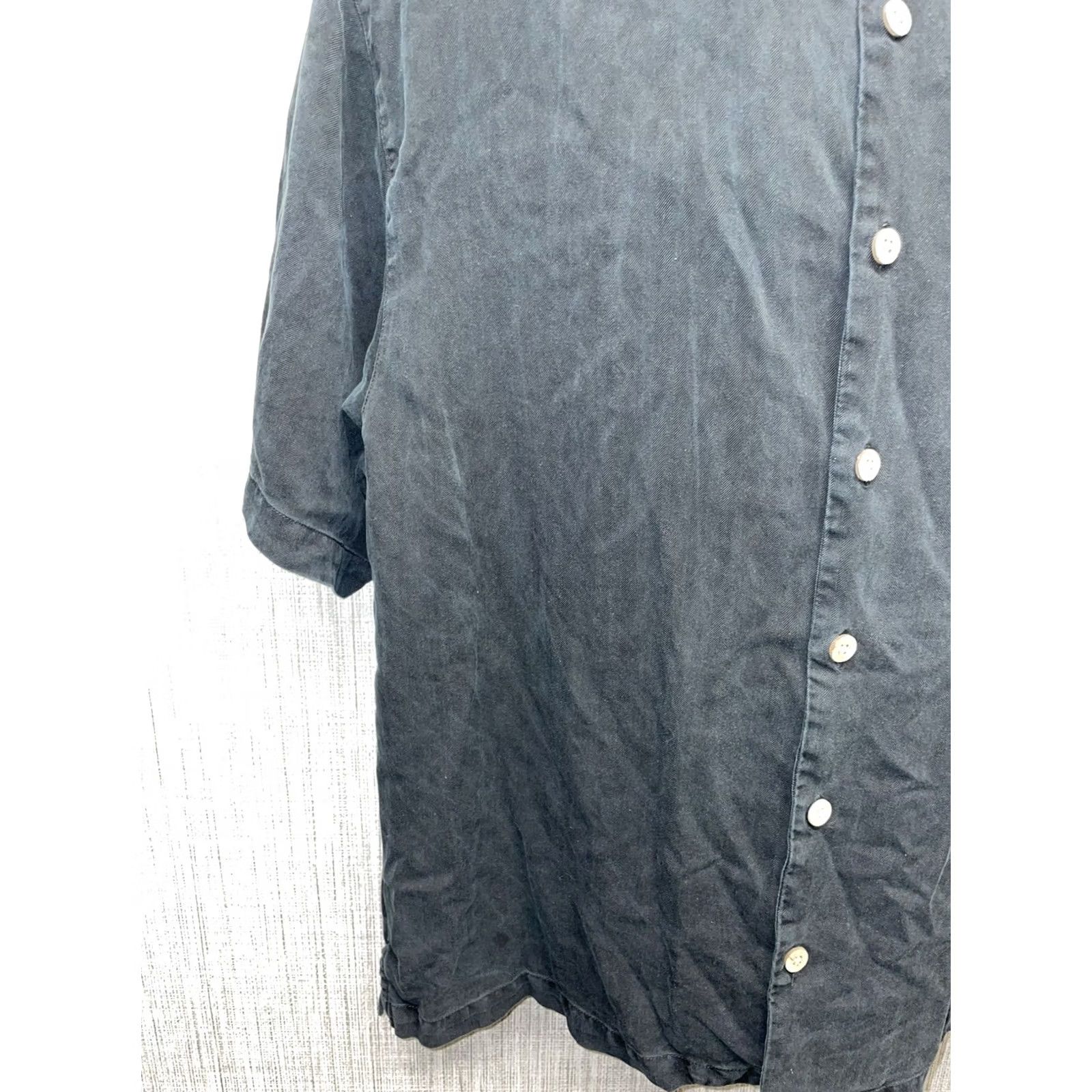 Vintage MoN Montego Mon Black Embroidered Hawaiian Shirt Mens L Size US L / EU 52-54 / 3 - 6 Thumbnail