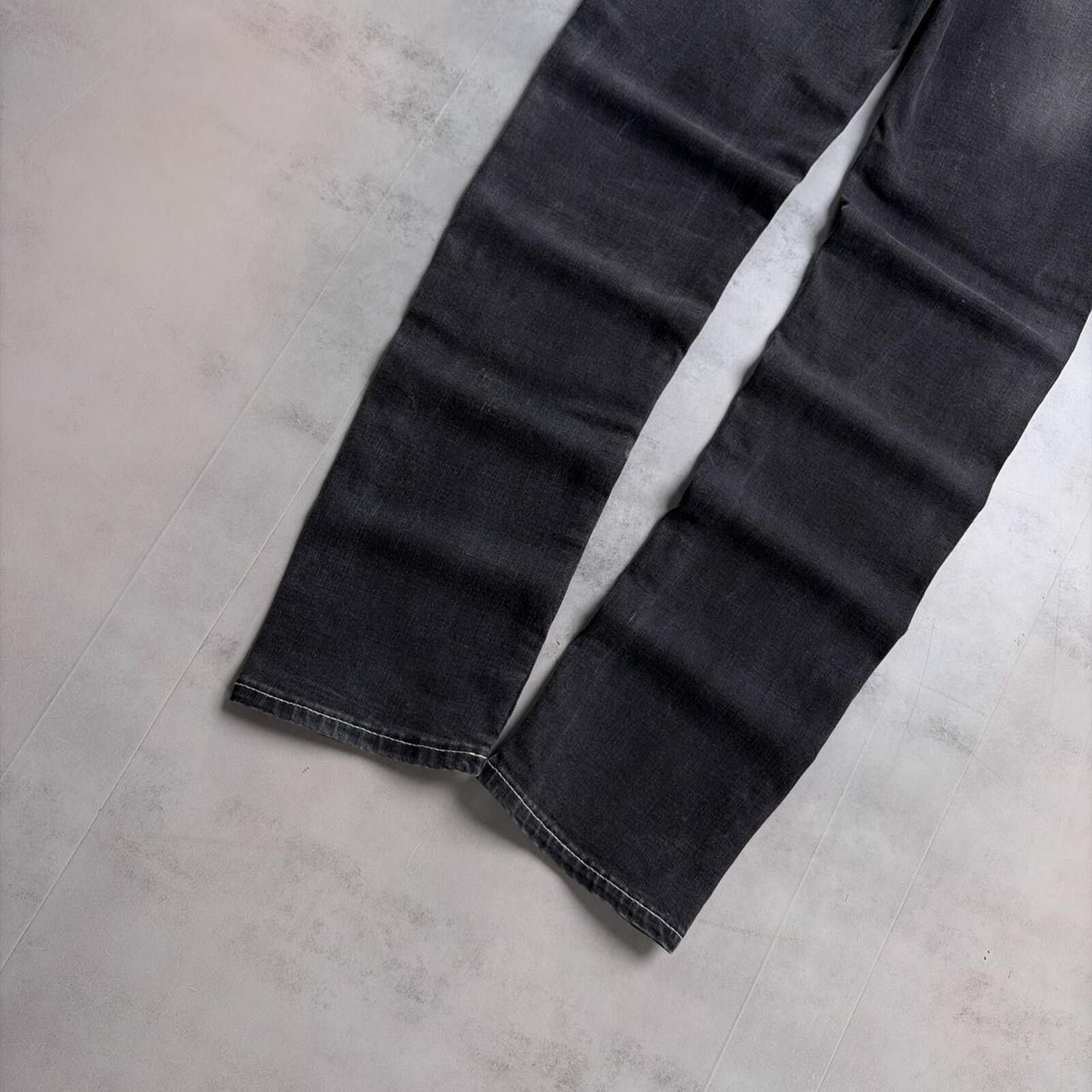 True Religion Y2K Black True Religion Grunge Gothic Skinny Denim Jeans Size 42" / US 20 - 3 Thumbnail