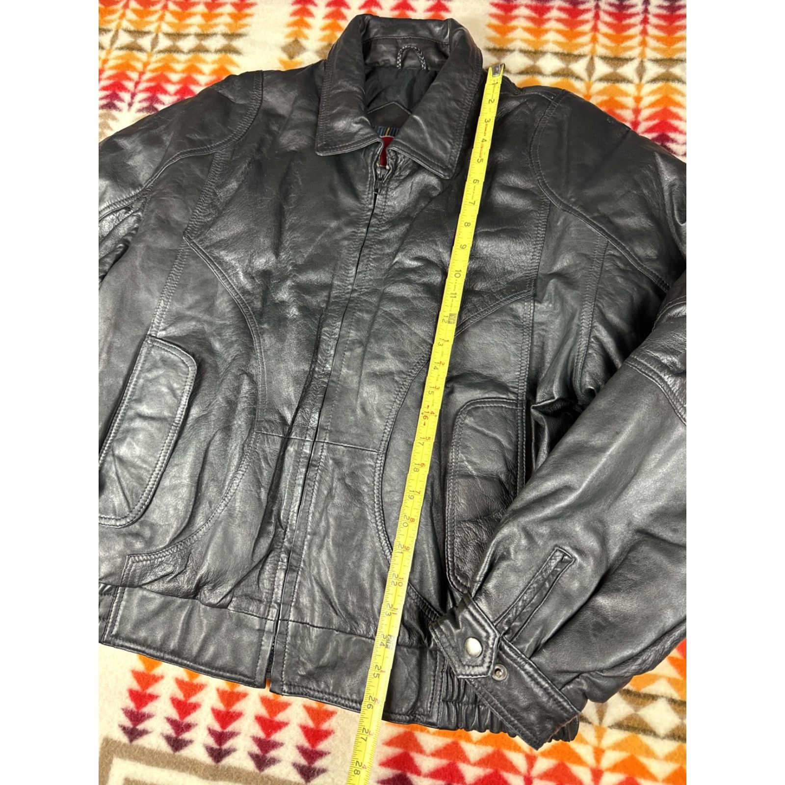 Vintage VINTAGE William Barry Leather Jacket Black Mens L Bomber 90s Coat Jacket Size US L / EU 52-54 / 3 - 4 Thumbnail