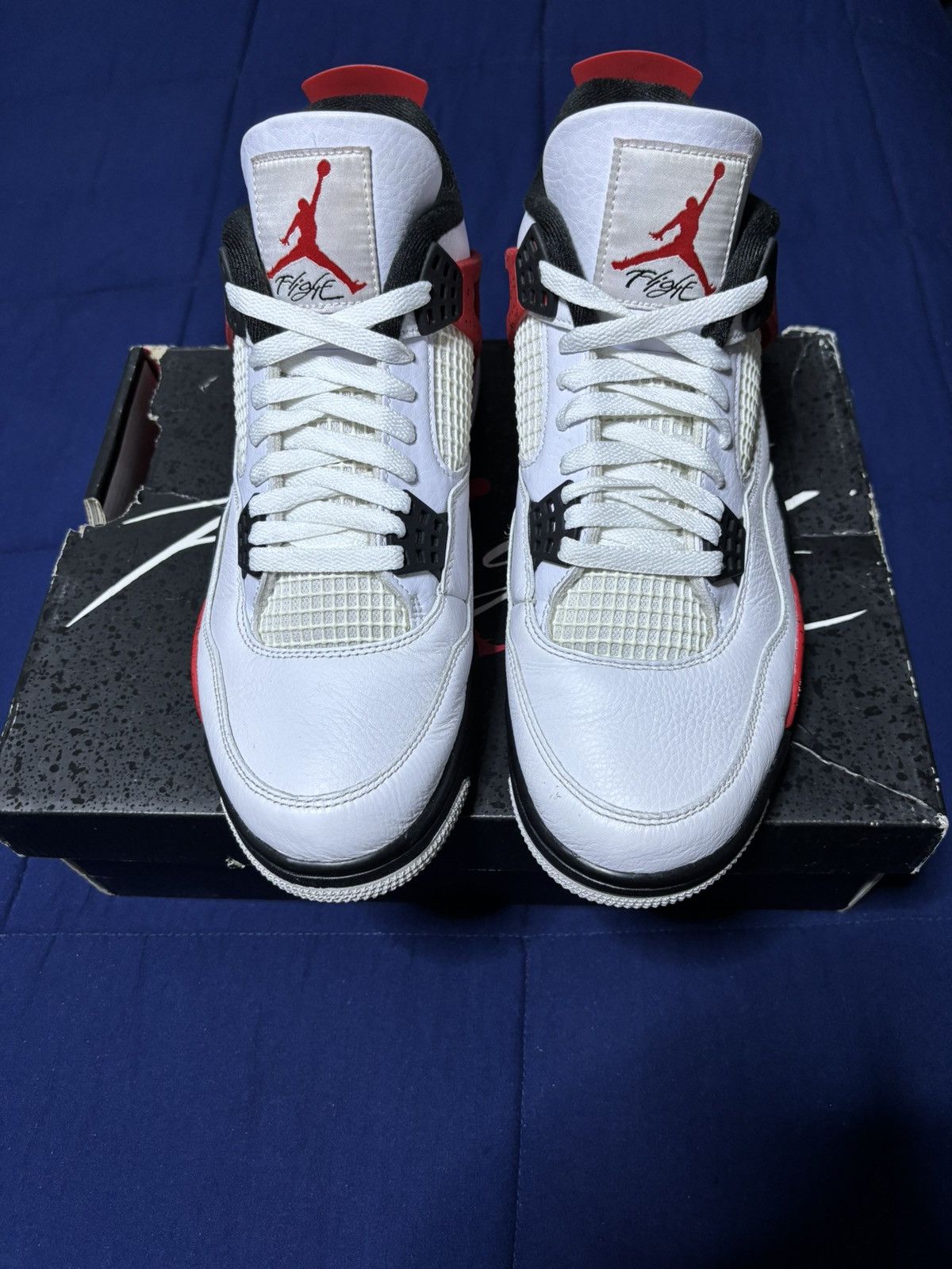 Jordan Brand Jordan 4 Retro Red Cement 2023 Size 10.5 Size US 10.5 / EU 43-44 - 1 Thumbnail