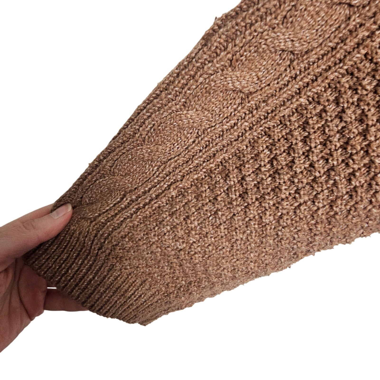 Elie Tahari Elie Tahari Womens Cable Knit Fisherman Turtleneck Sweater M Size M / US 6-8 / IT 42-44 - 4 Thumbnail