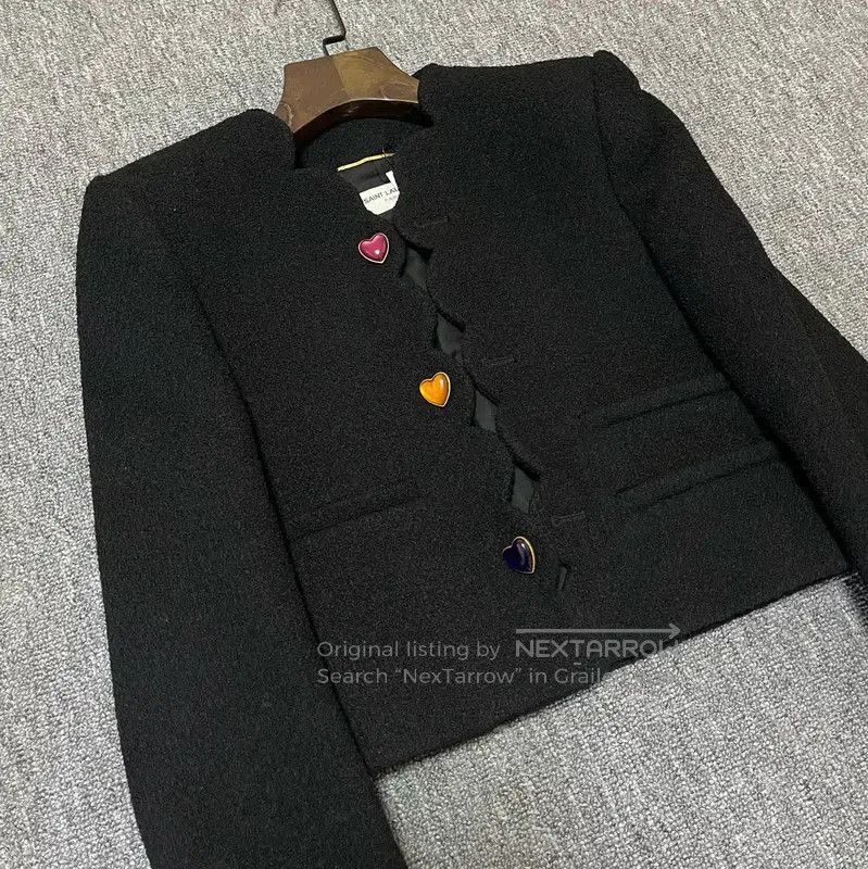 Other YSL Black Wool Women's Jacket for Spring and Autumn . Size M / US 6-8 / IT 42-44 - 3 Thumbnail