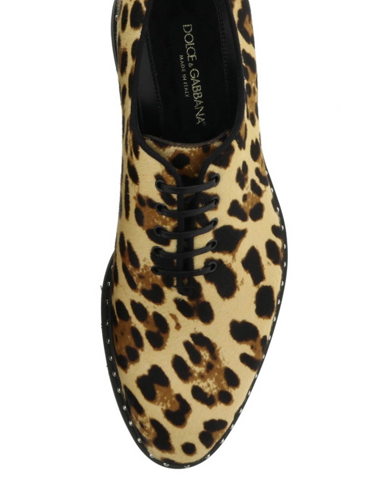 Dolce & Gabbana o1y0125 Leopard-Print Laced Shoes in Multicolor Size US 7 / EU 40 - 3 Thumbnail